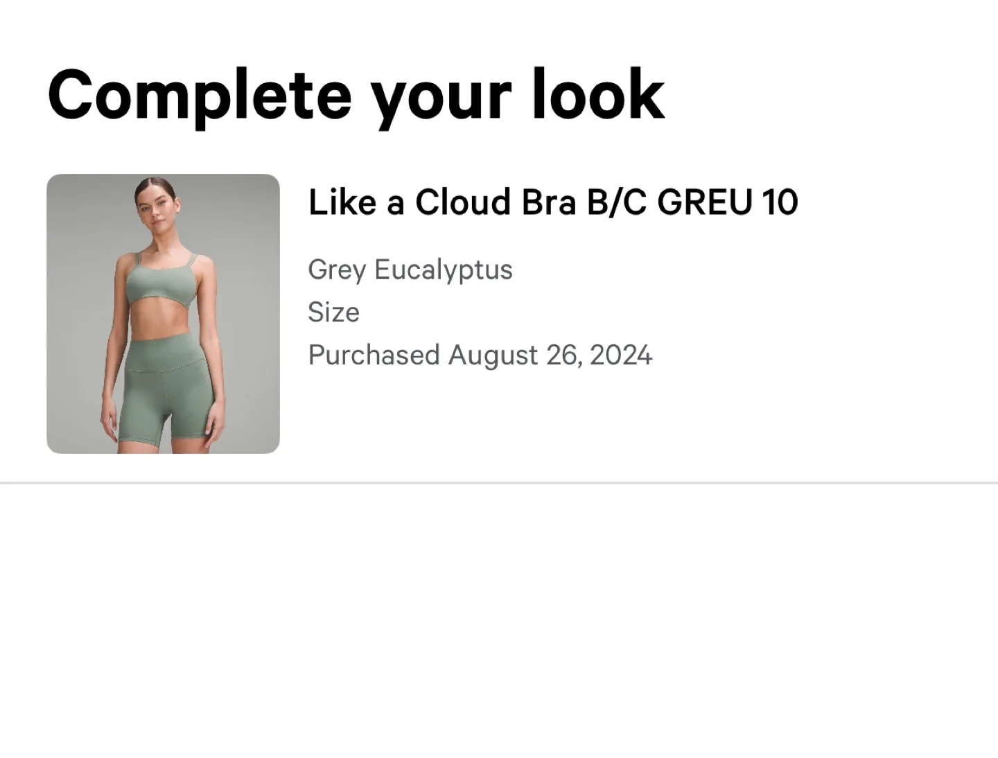 Lululemon Like A Cloud Bras B/C cup - size 10 image indicator(4)