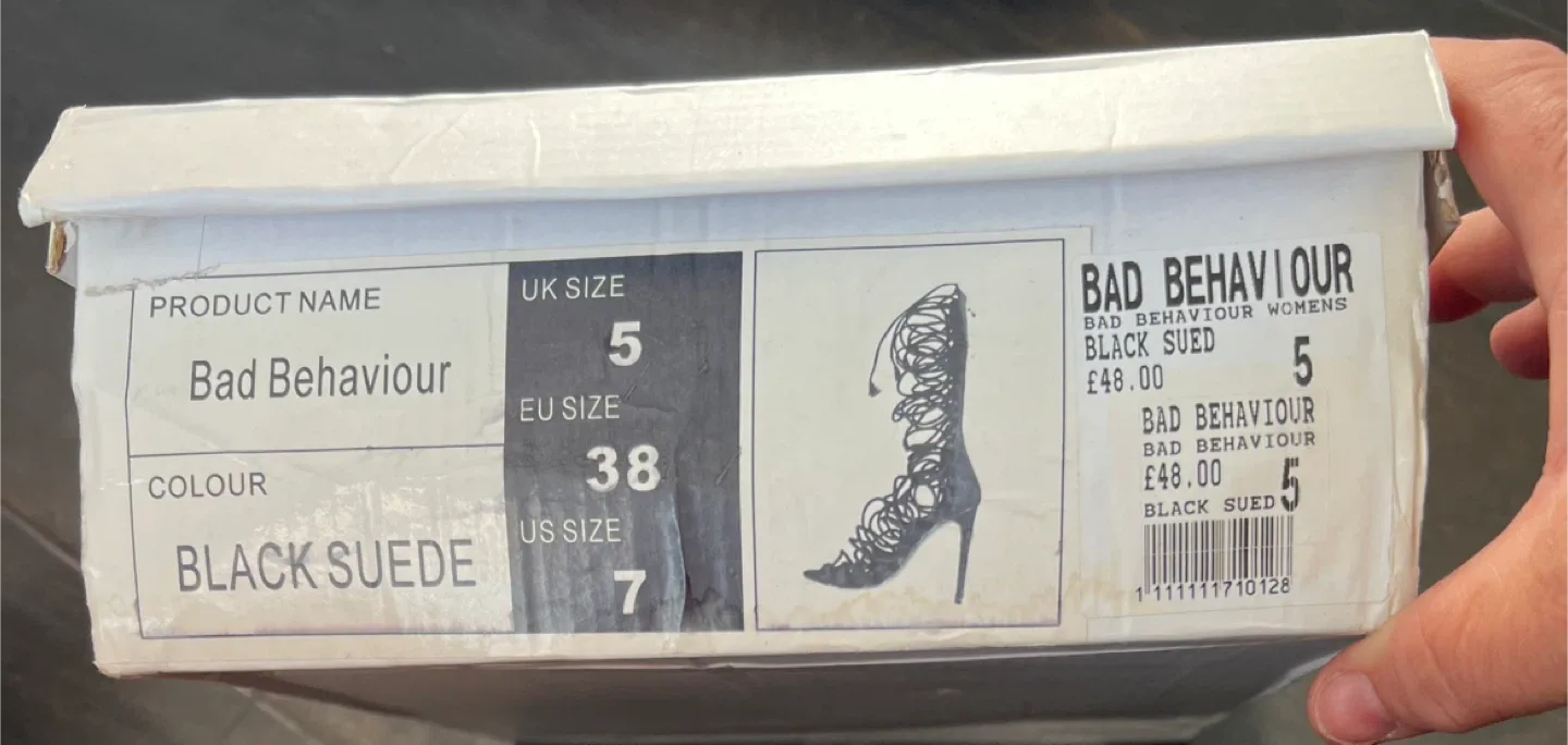 Black Suede Lace-Up Heeled Boots image indicator(10)