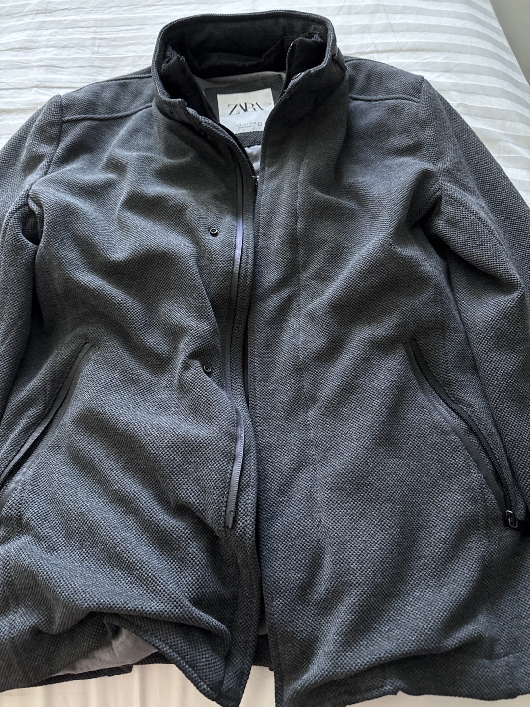 Zara Man Gray Wool Blend Jacket Size M - photo 2