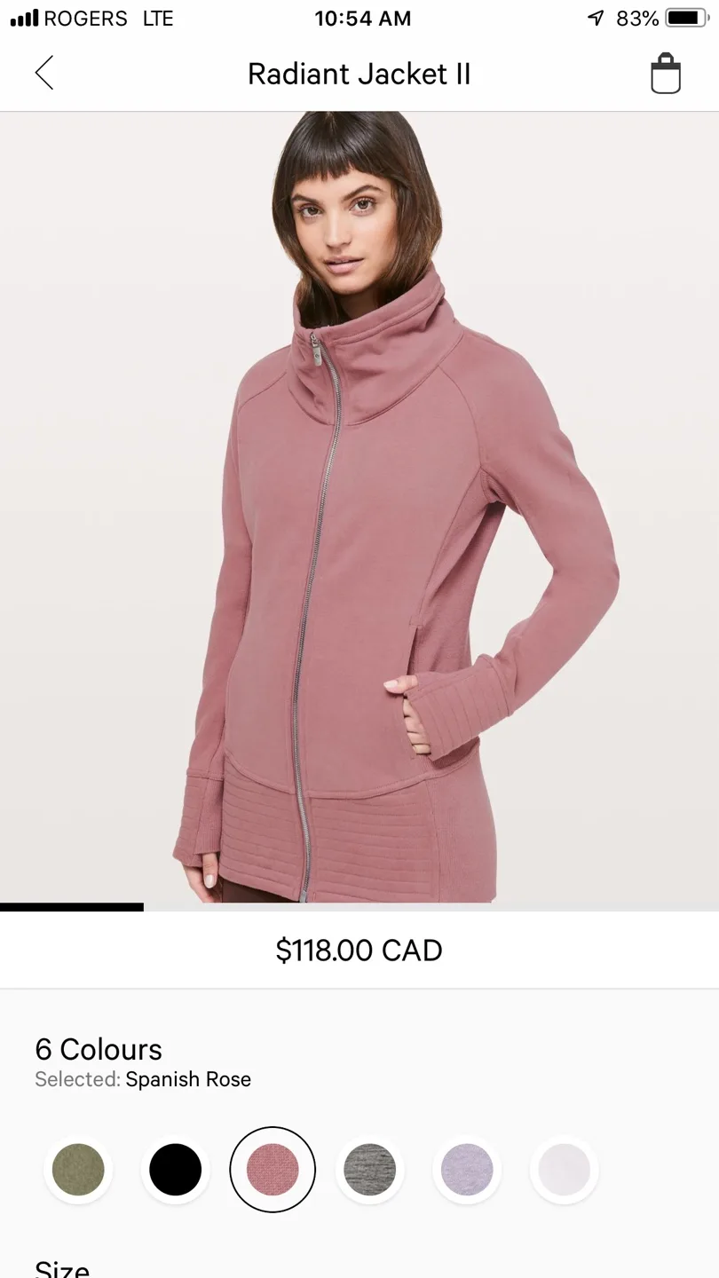 Lululemon Full Zip  Jacket - Size 8 thumbnail
