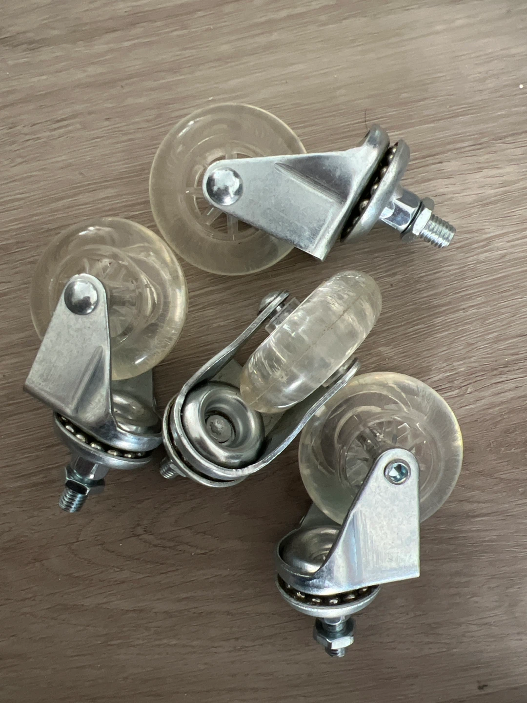 Set of 4 Clear Caster Wheels