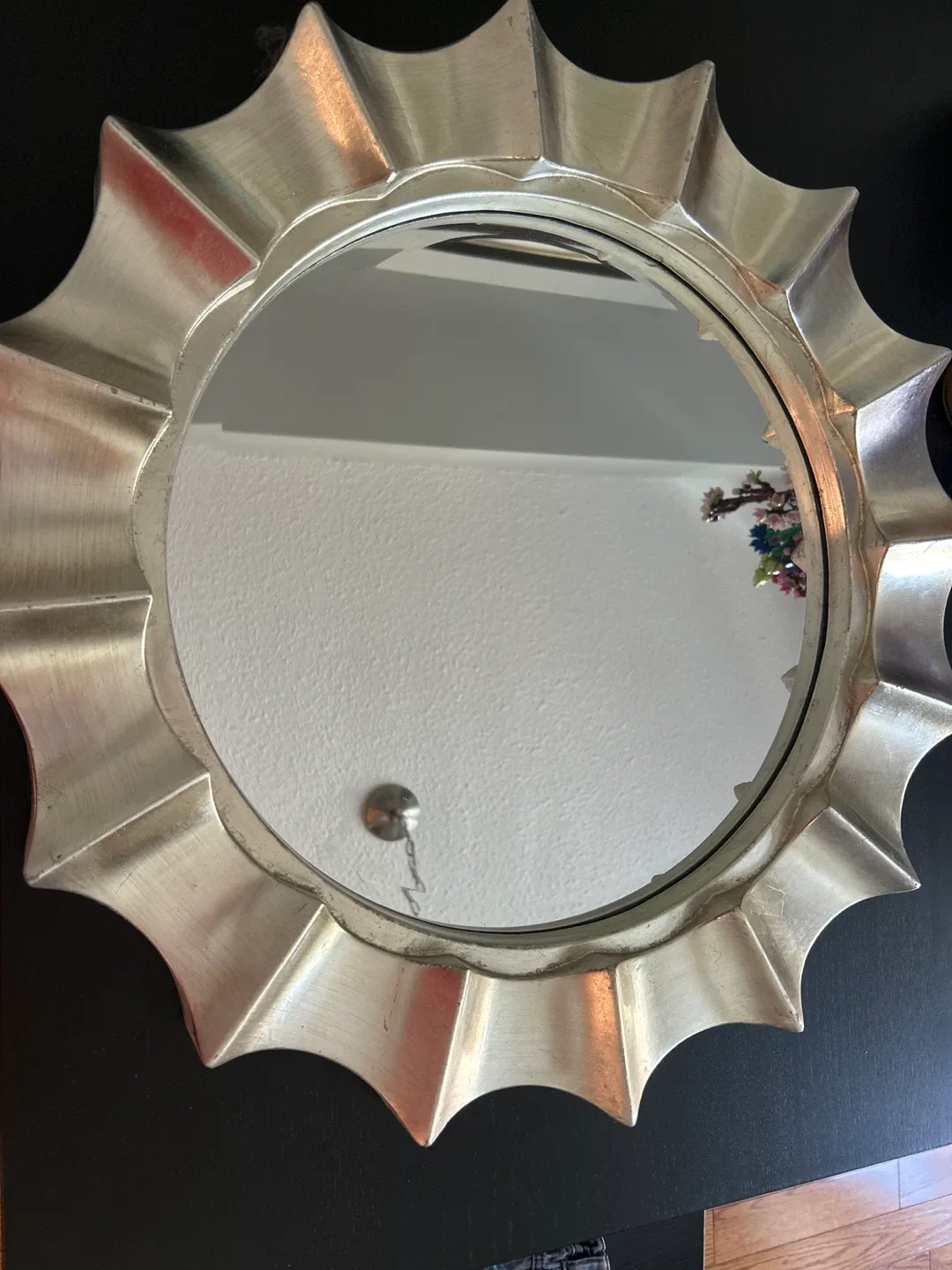 Silver Sunburst Wall Mirror