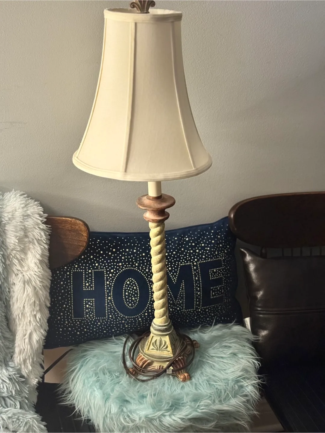 Pair of Table Lamps with Beige Shade thumbnail