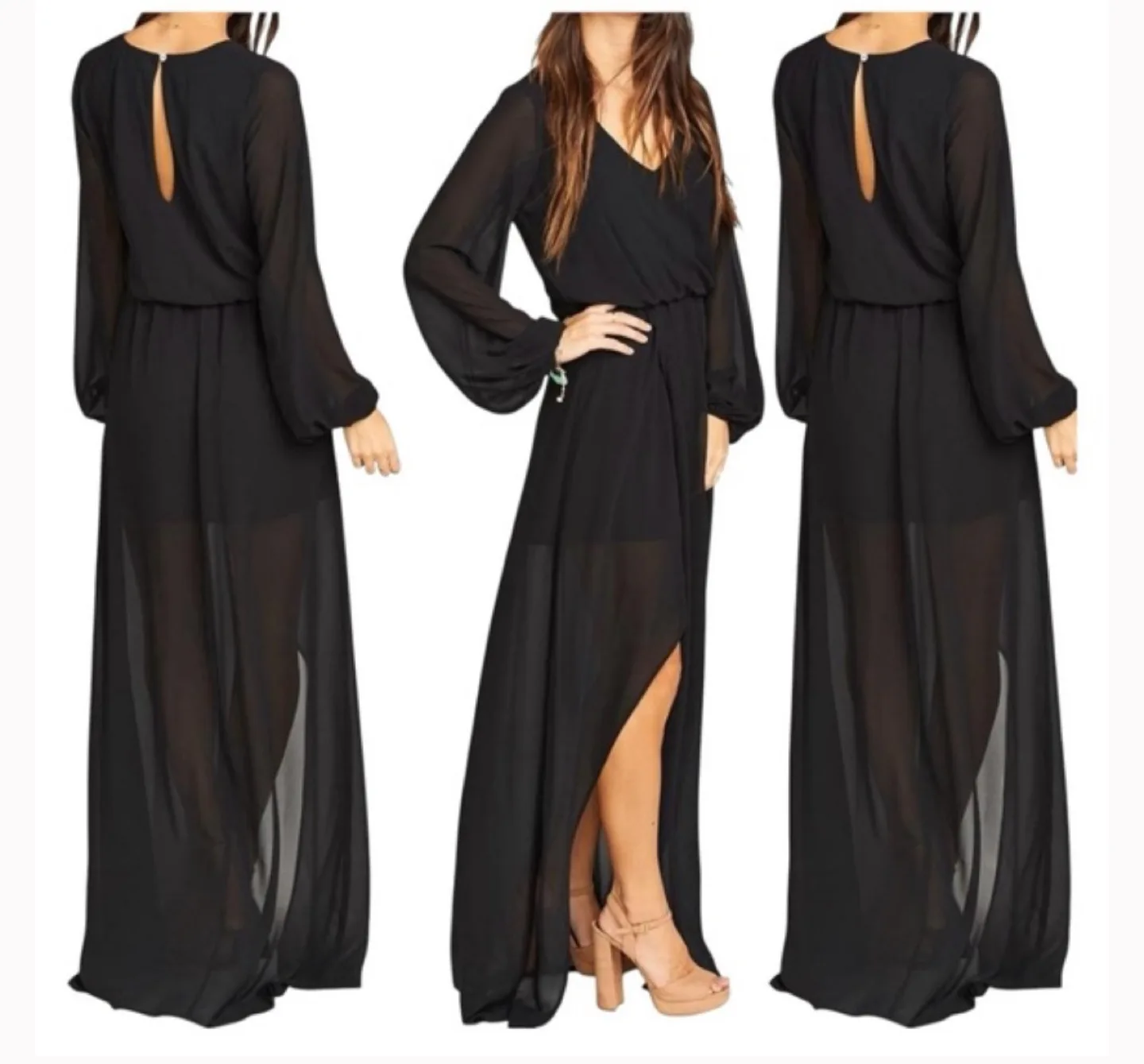 Show Me Your Mumu Black Maxi Dress - XL image indicator(9)