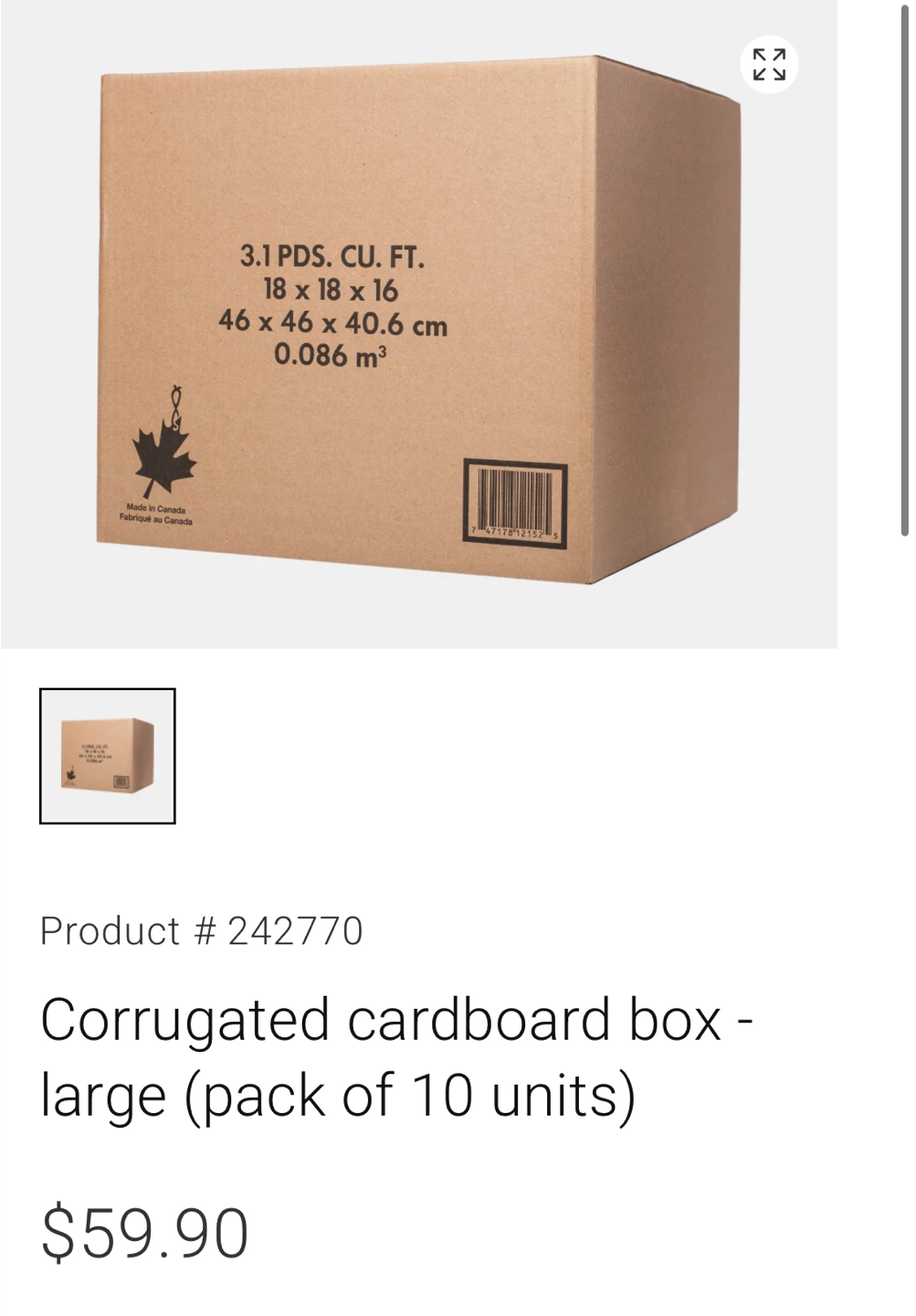 Sturdy Moving Cardboard Boxes (Set of 10) - Large - photo 3