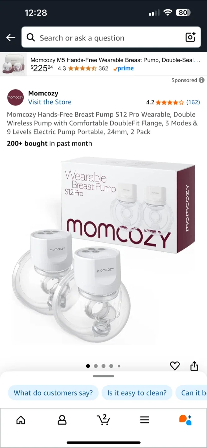 New Open Box - Momcozy S12 Pro Wearable Breast Pump thumbnail