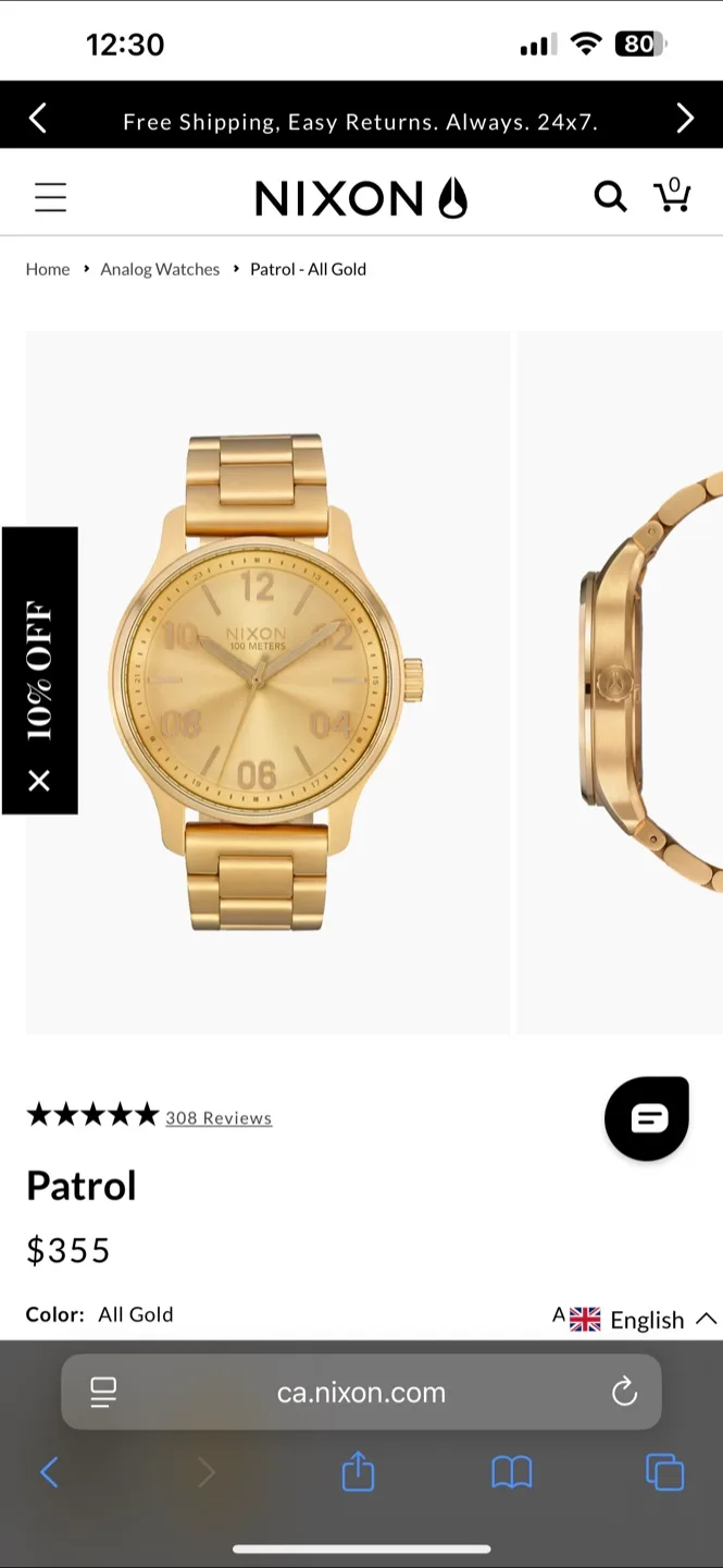 Nixon Gold Watch image indicator(4)