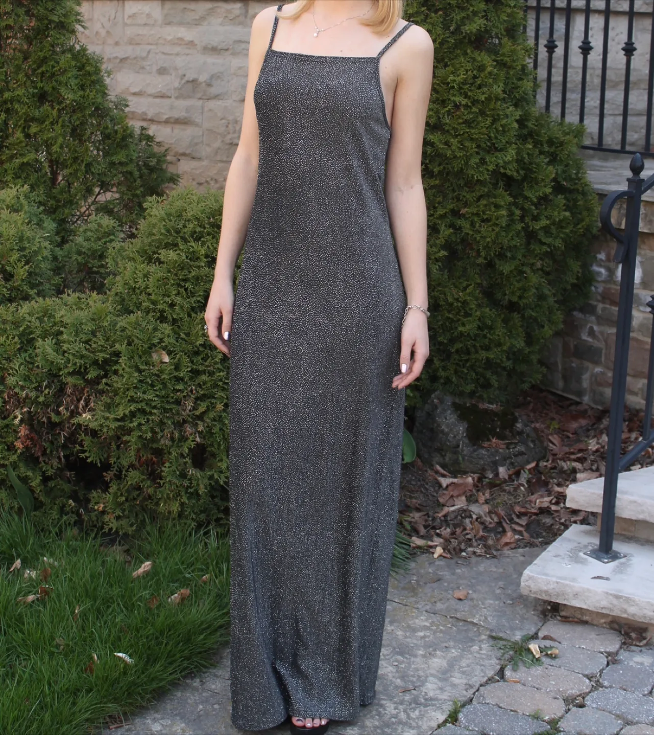 Vintage 90s Jump by Wendye Chaitin Sparkly Maxi Dress thumbnail