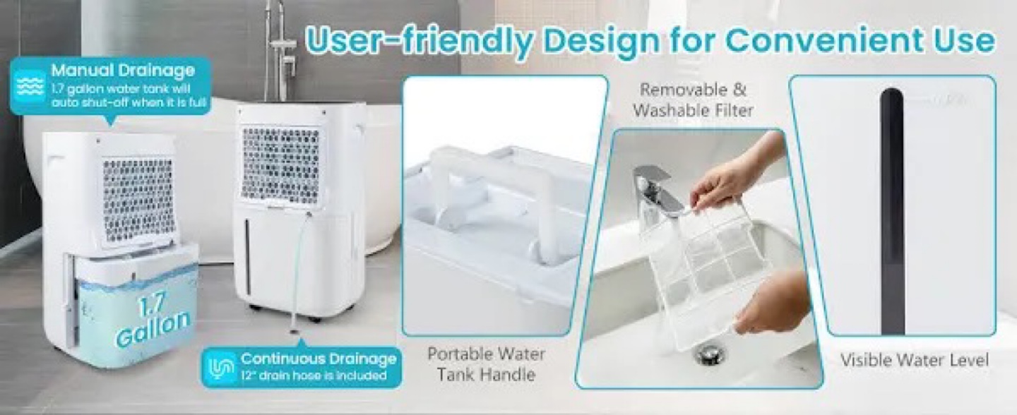Costway Dehumidifier - Like New! - photo 3