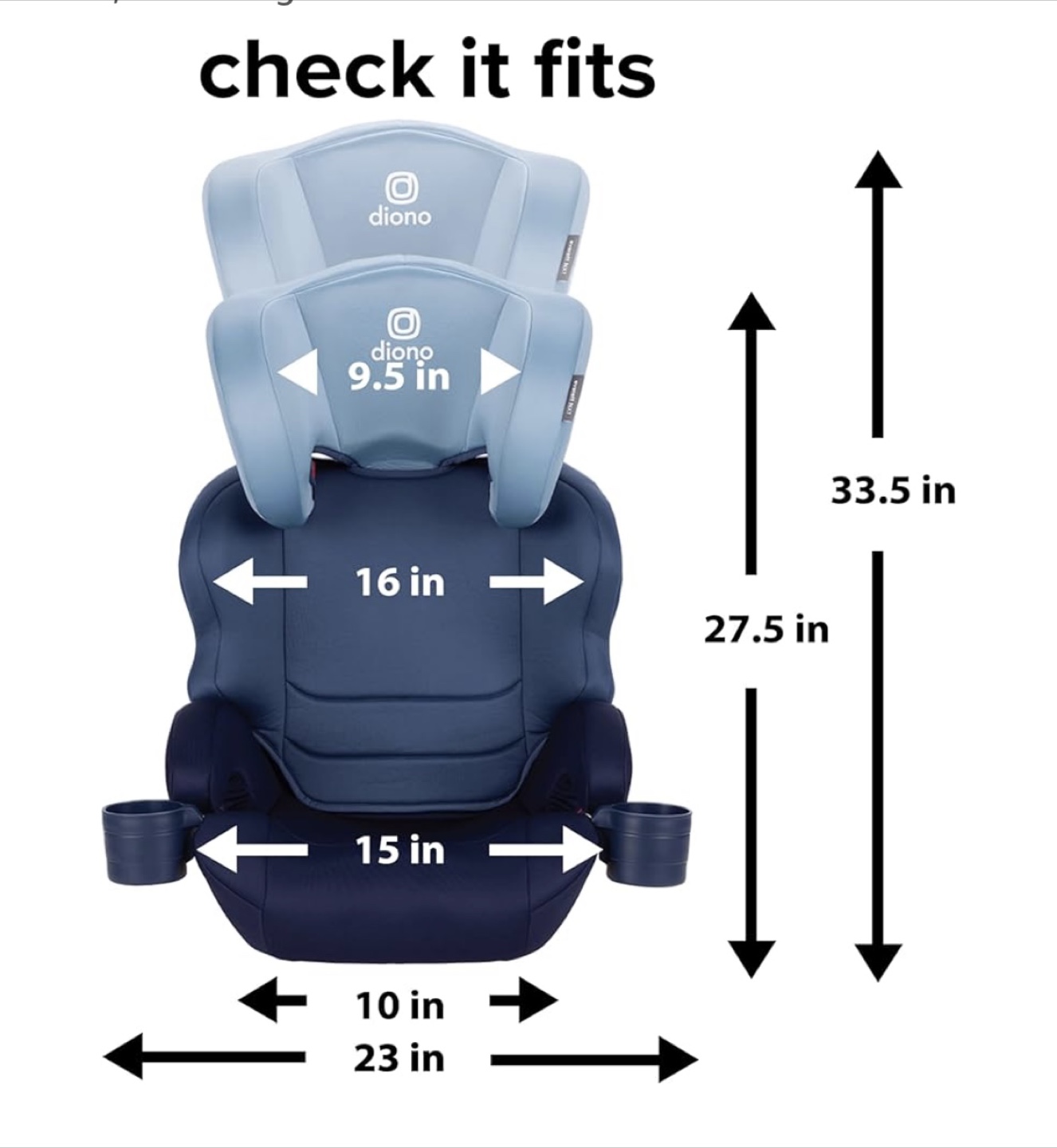 Diono Cambria 2 XL Booster Seat - Blue - photo 3