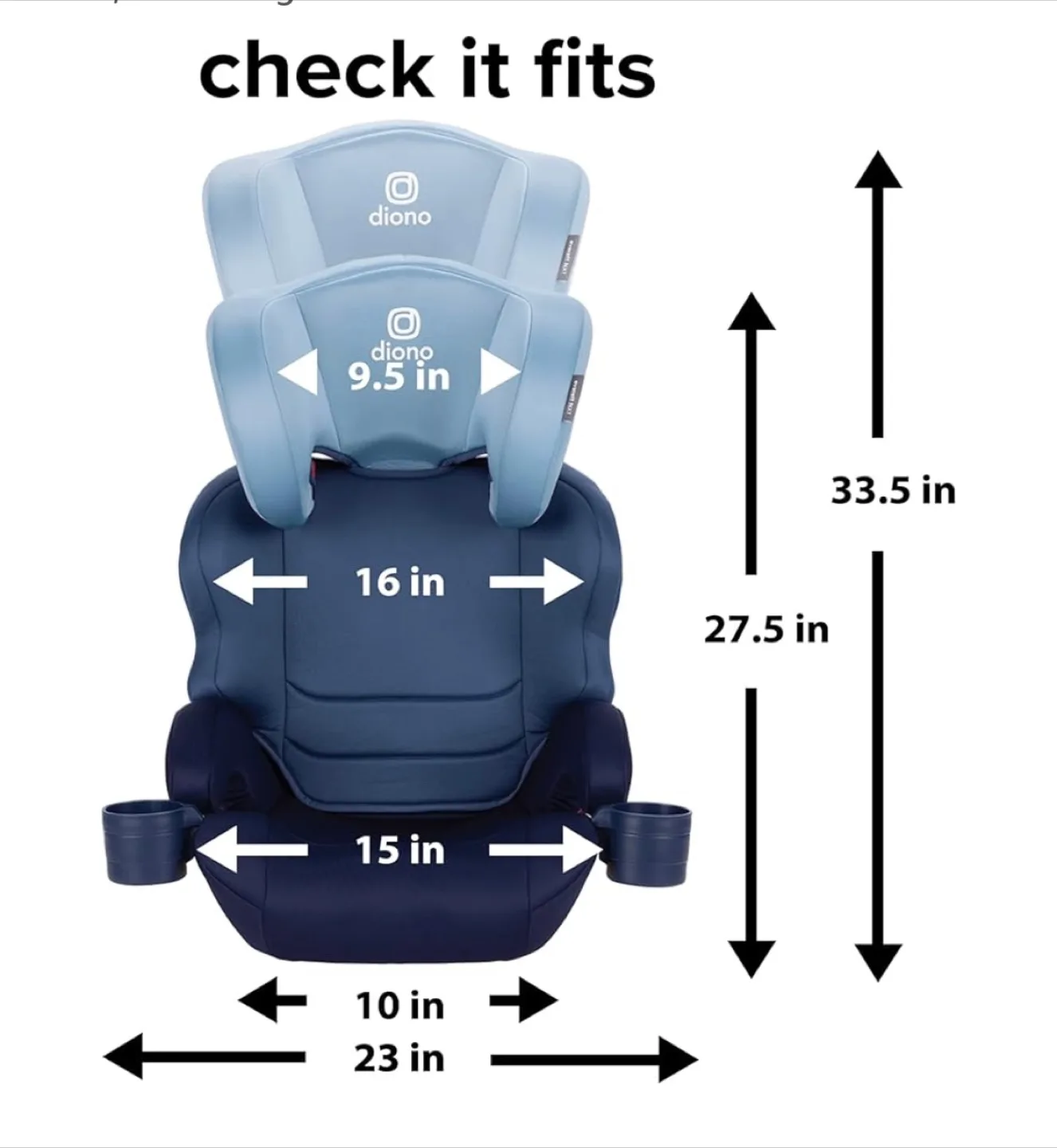 Diono Cambria 2 XL Booster Seat - Blue image indicator(3)