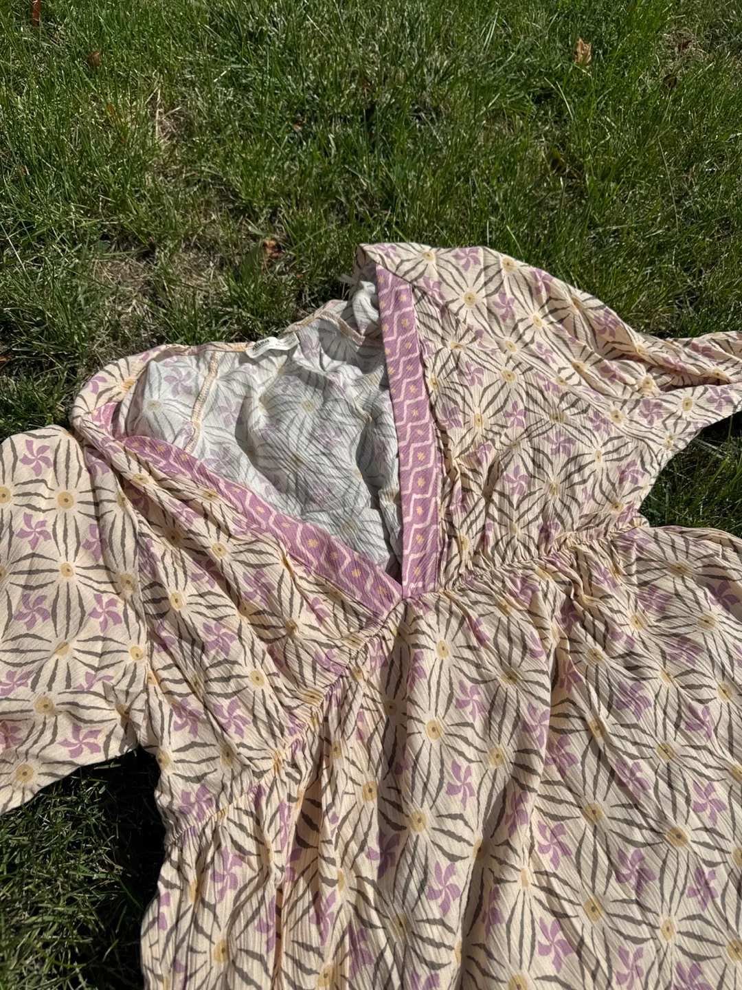 Pull&Bear Floral Print Dress - Size XL image indicator(4)