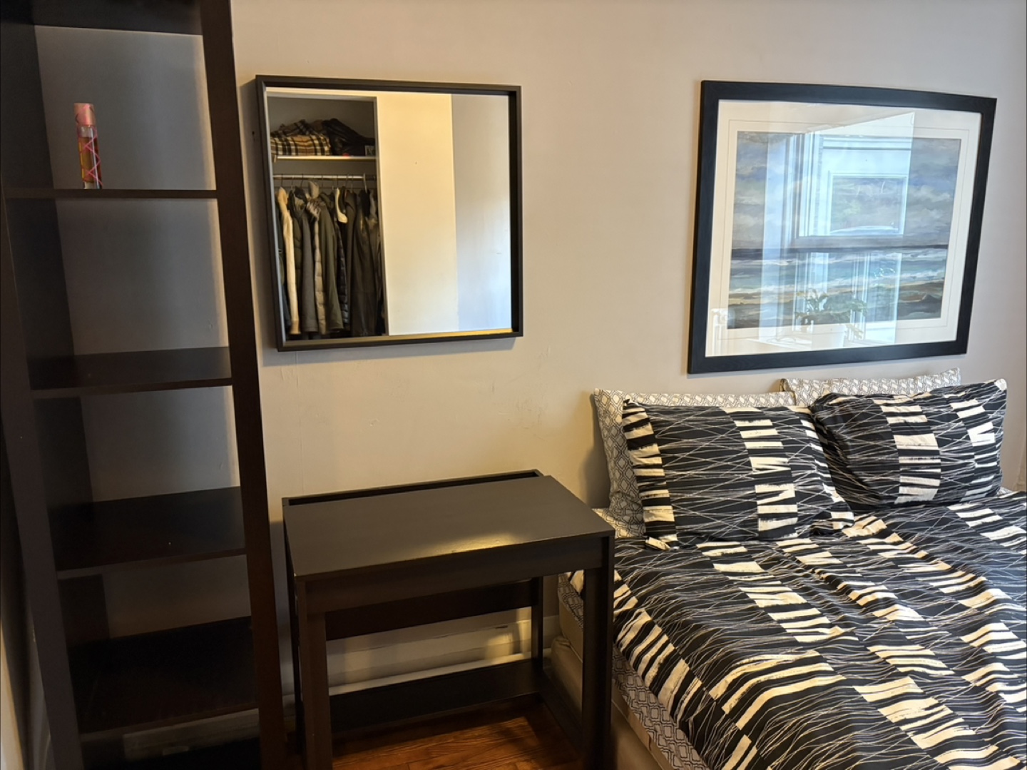 Dark Brown Desk and Shelving Unit