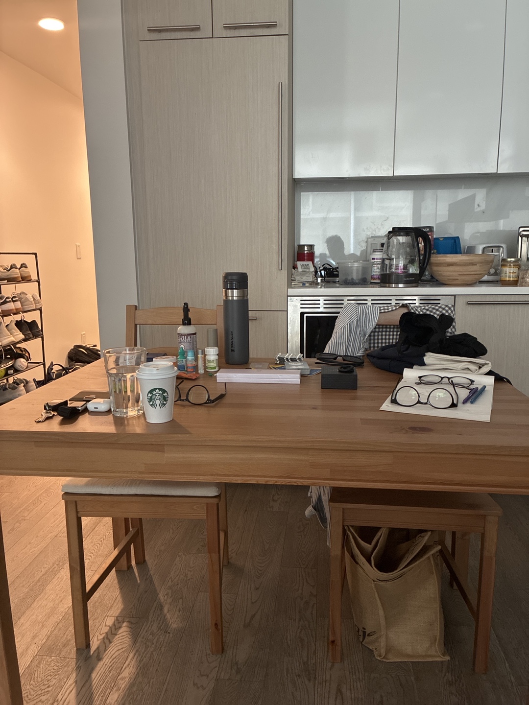 IKEA kitchen table with two chairs