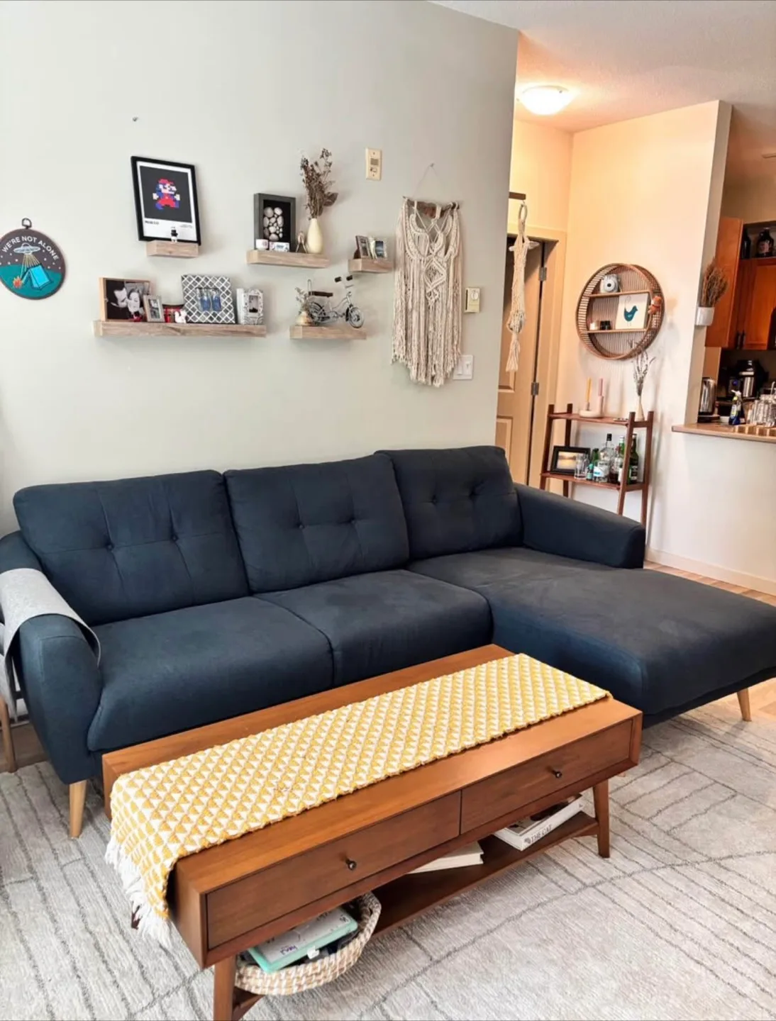 Navy Blue Structube Gibson Sectional Sofa Right Chaise image indicator(2)