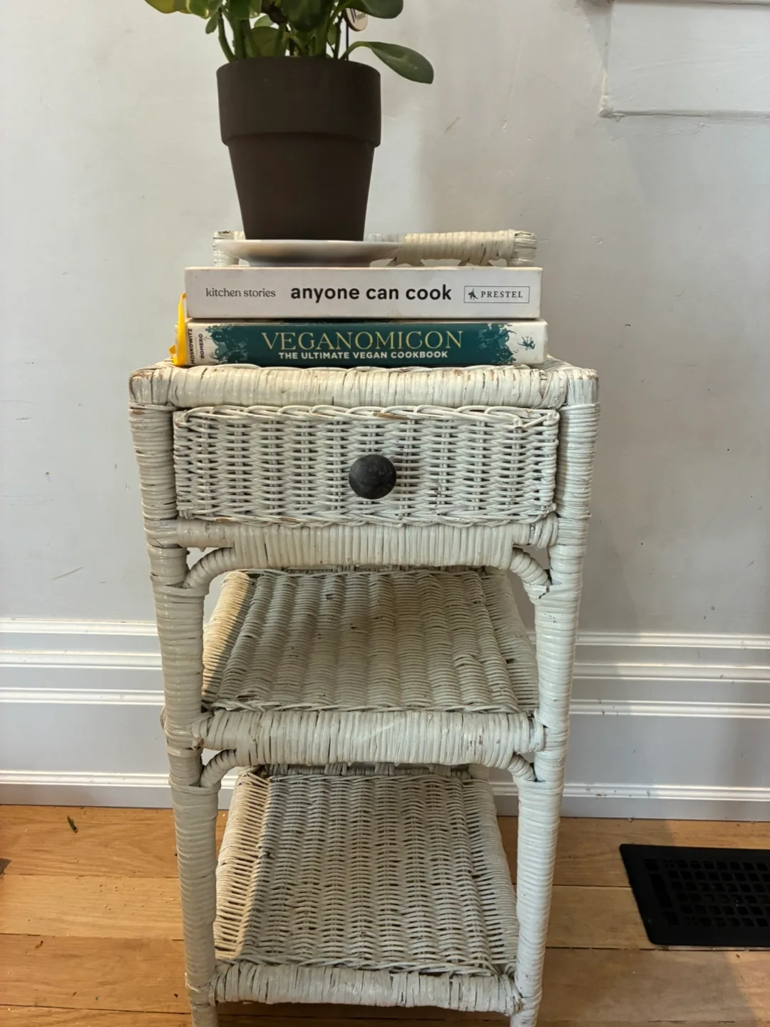 Wicker Side Table with Drawer image indicator(3)