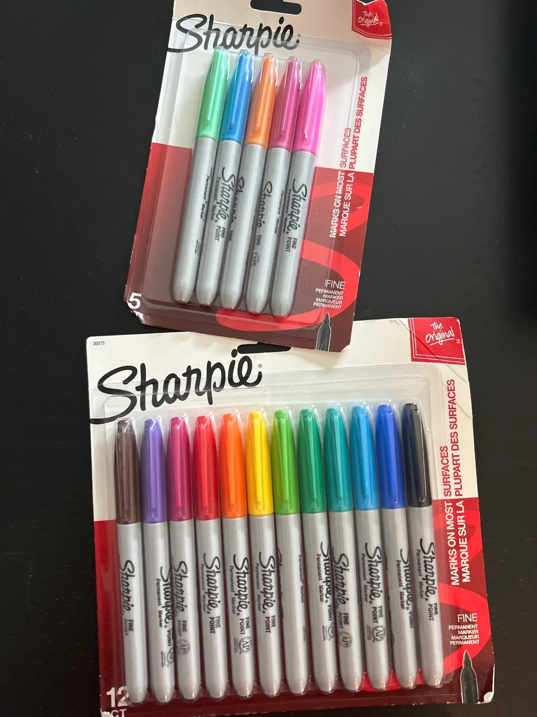 Sharpie Permanent Markers - 5 and 12 Packs
