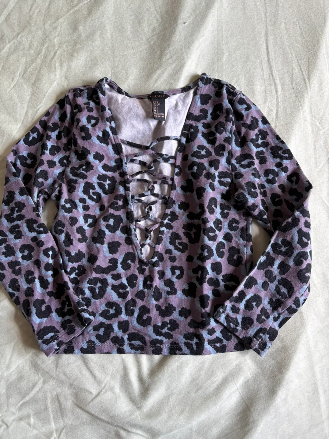 Forever 21 Leopard Print Top - Size Small thumbnail