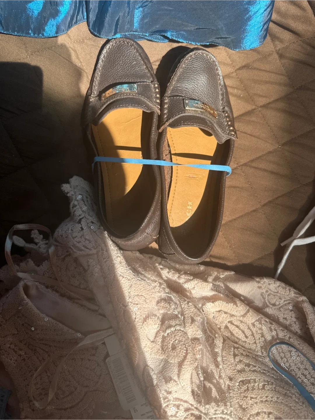 Coach Brown Leather Loafers thumbnail