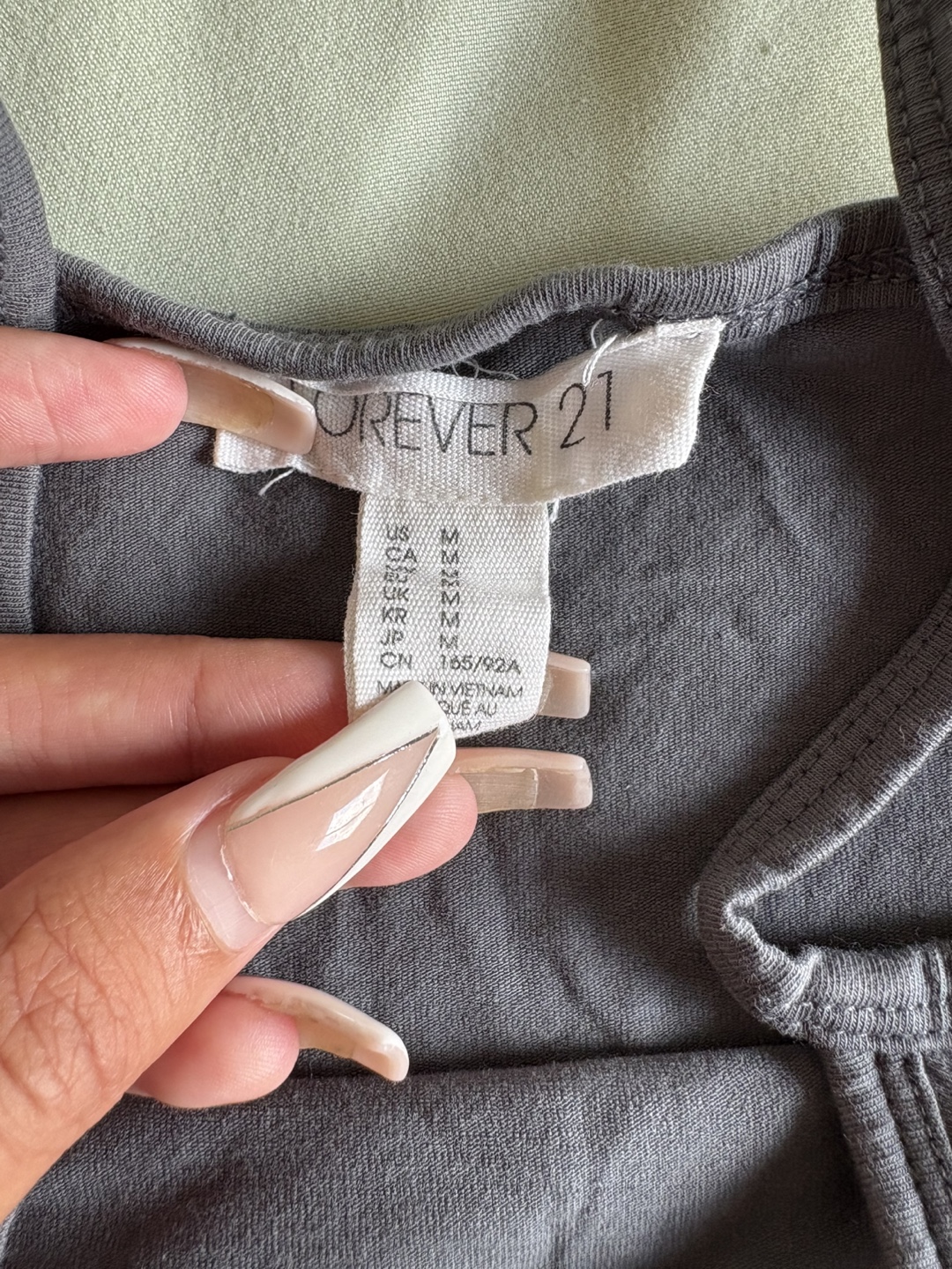 Forever 21 Grey Tank Top - Size Medium - photo 2