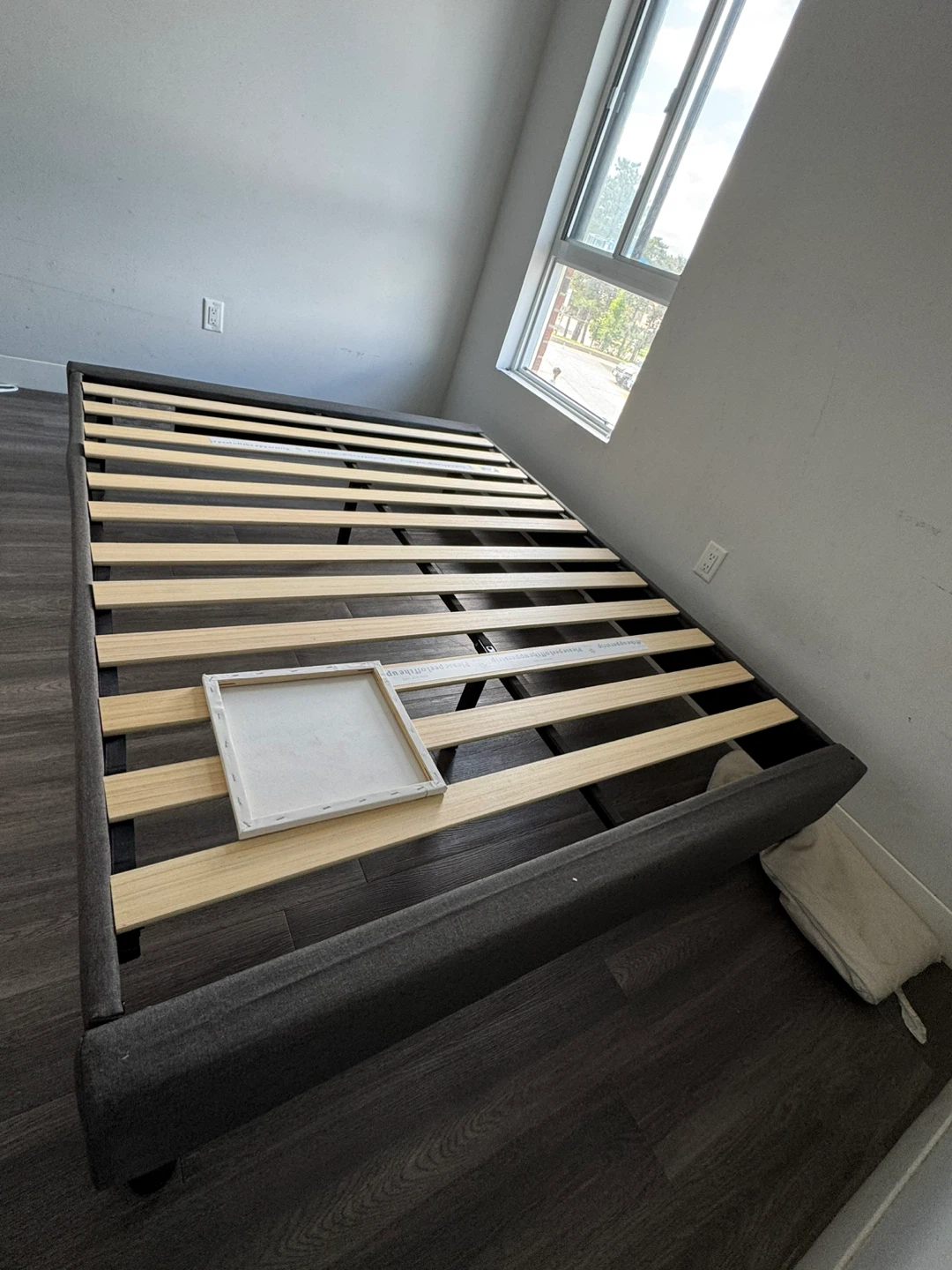 Lightly Used Queen Bed Frame - Grey - photo 2