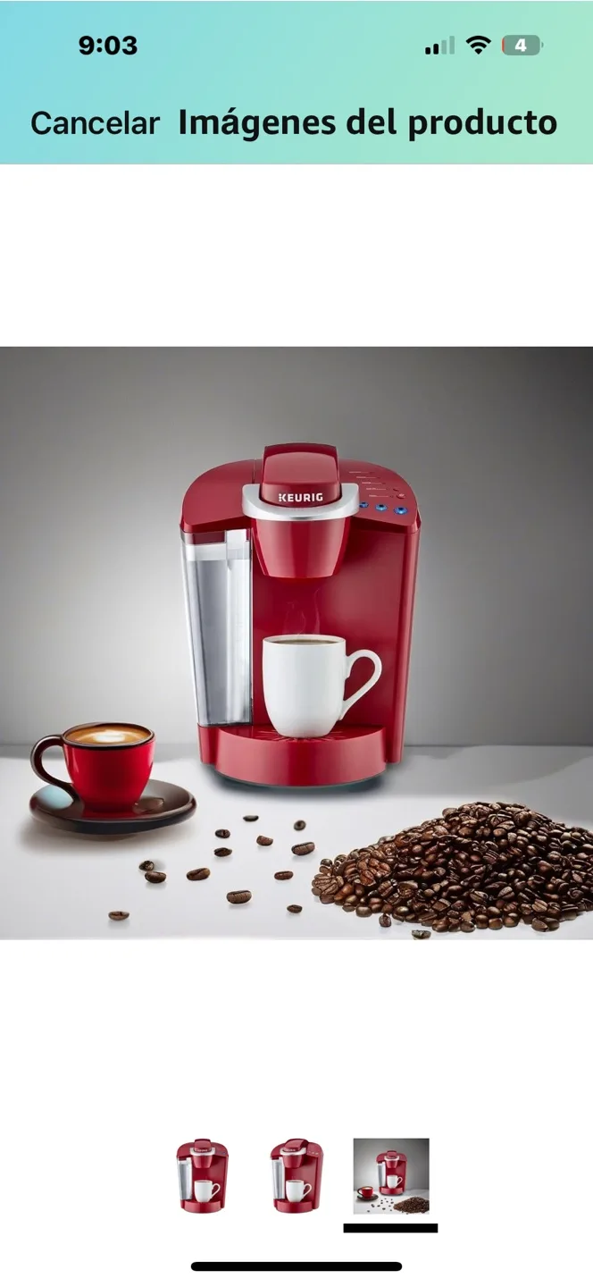 Keurig Single Serve K-Cup Pod Coffee Maker - Red thumbnail