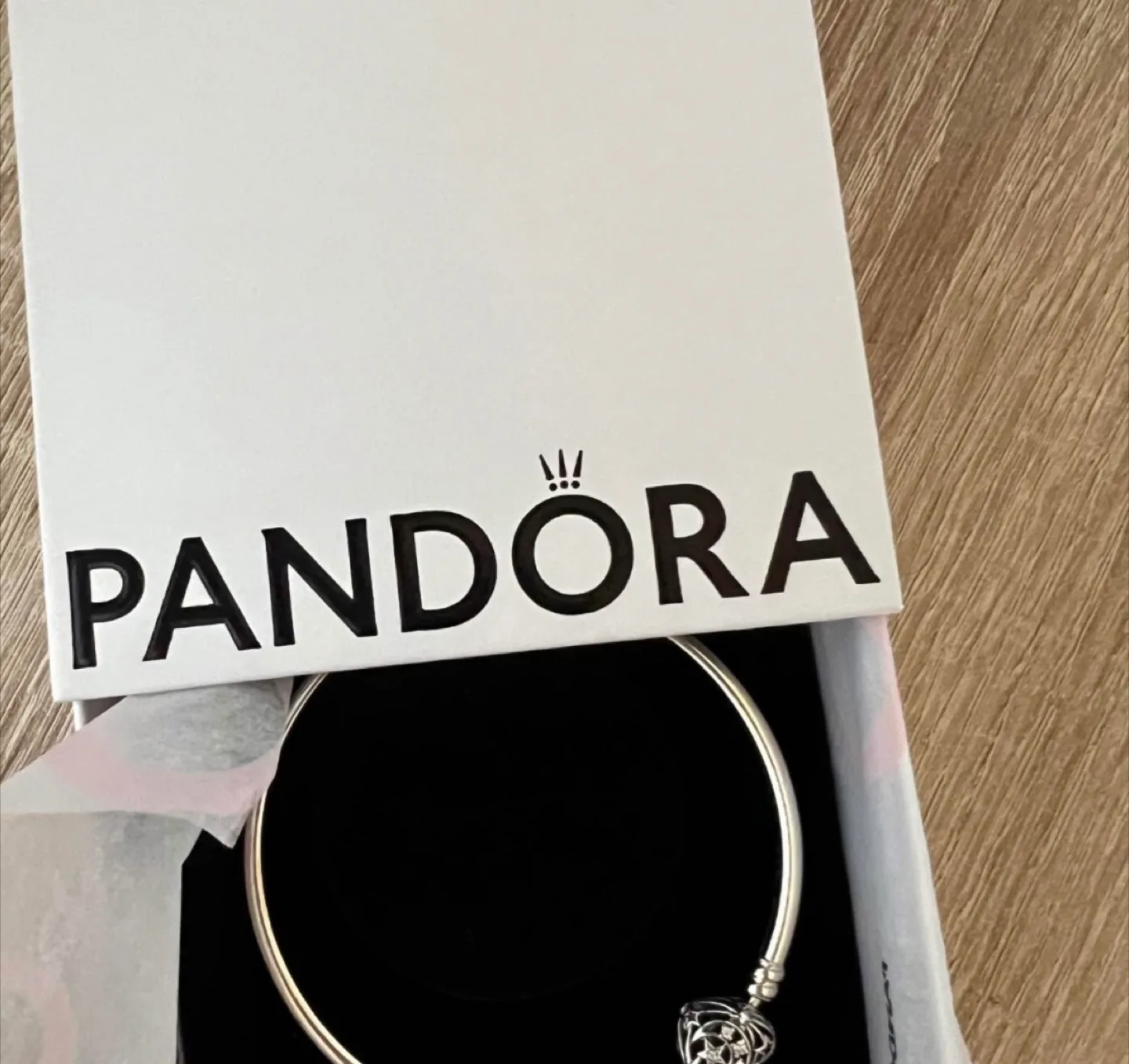 Pandora Bangle with Heart Charm