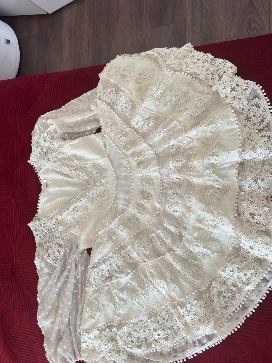 Zimmermann Cream Lace Mini Dress image indicator(4)