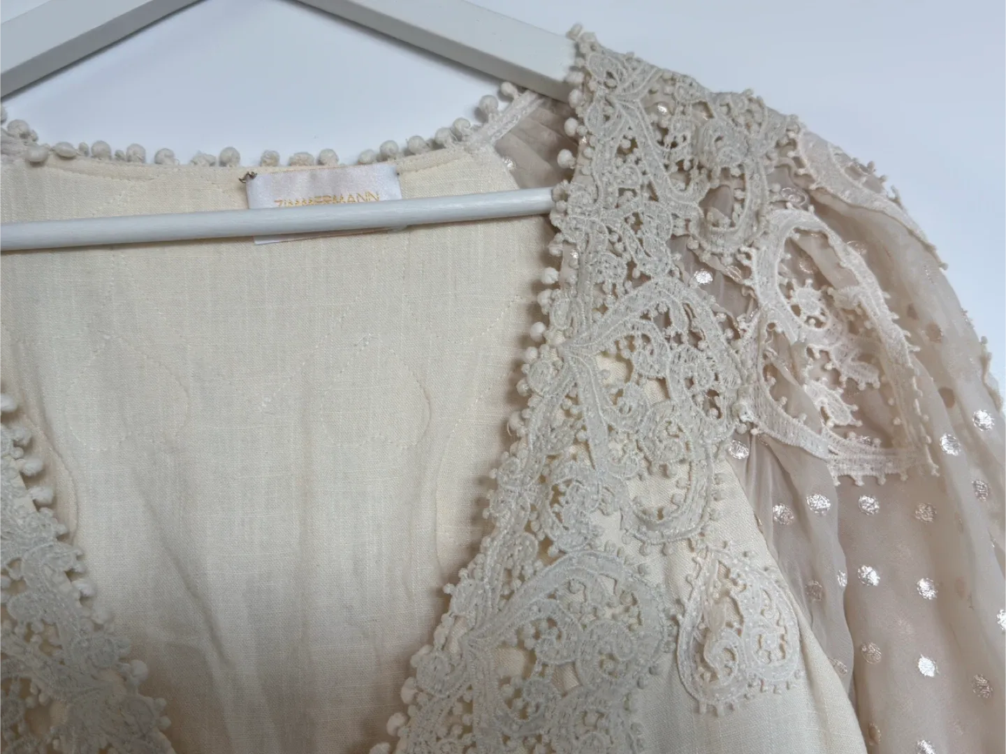 Zimmermann Cream Lace Mini Dress image indicator(3)