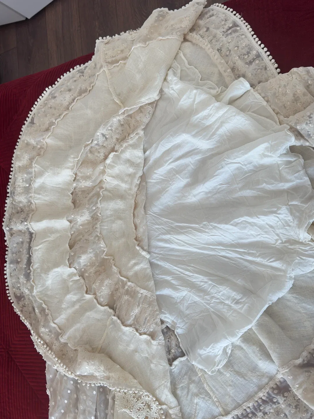 Zimmermann Cream Lace Mini Dress image indicator(8)