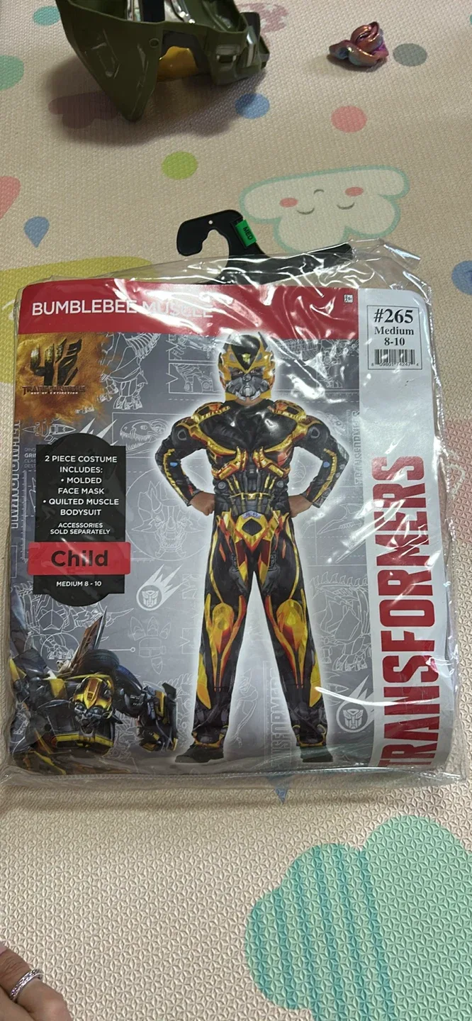 Bumblebee Muscle Transformers Costume - Size Medium (8-10) thumbnail