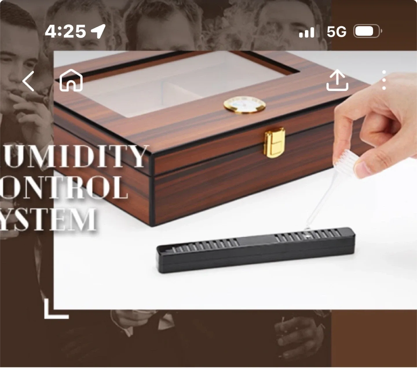 Cigar Humidor - Walnut Finish image indicator(4)