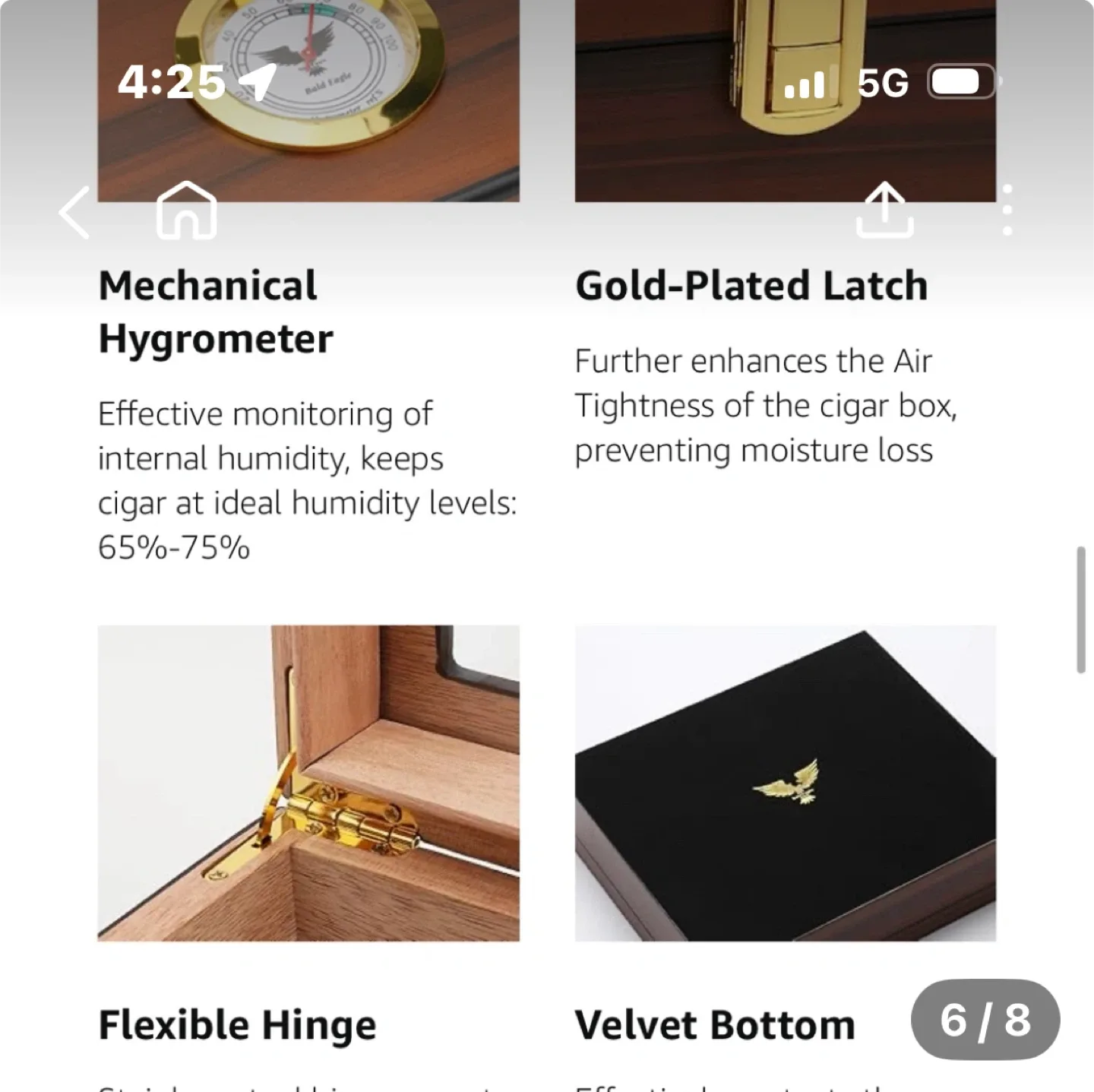 Cigar Humidor - Walnut Finish image indicator(5)