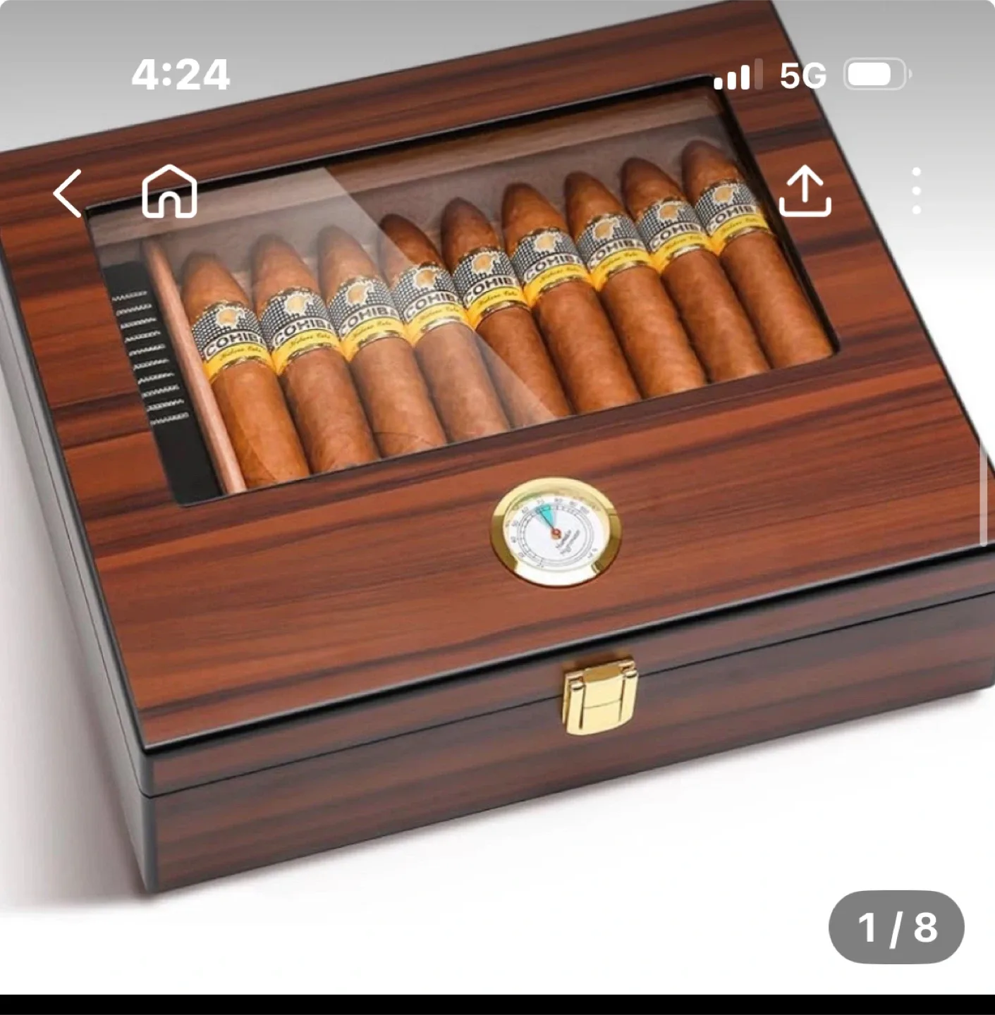 Cigar Humidor - Walnut Finish image indicator(2)