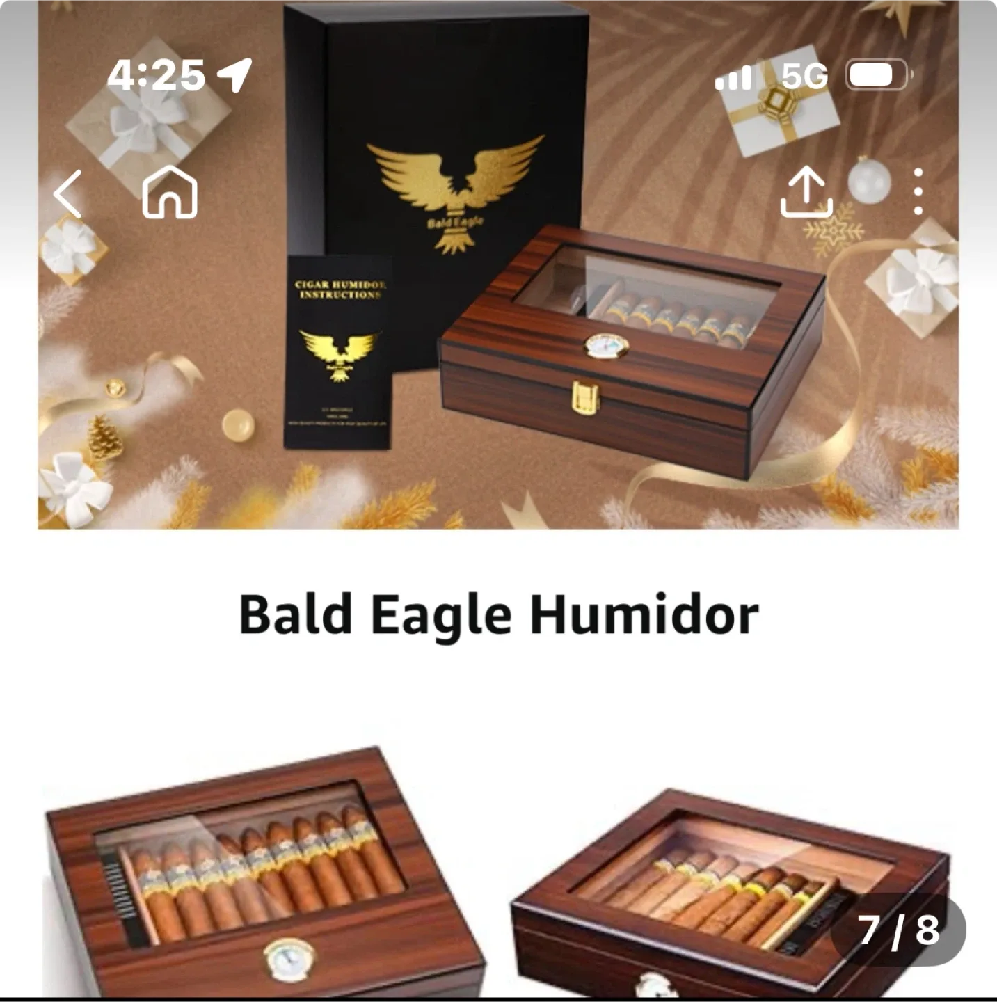 Cigar Humidor - Walnut Finish image indicator(6)