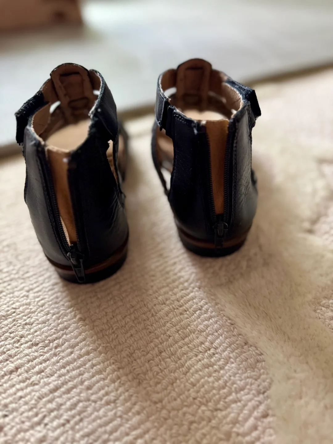 Clarks Collection Black Leather Gladiator Sandals image indicator(3)