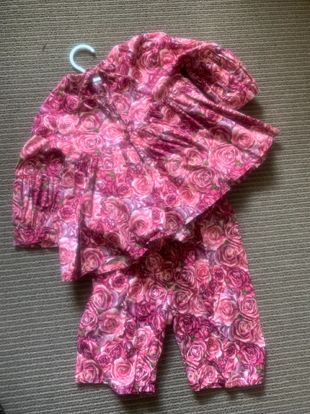 Girls Rose Print Outfit - Size 5-6 image indicator(2)