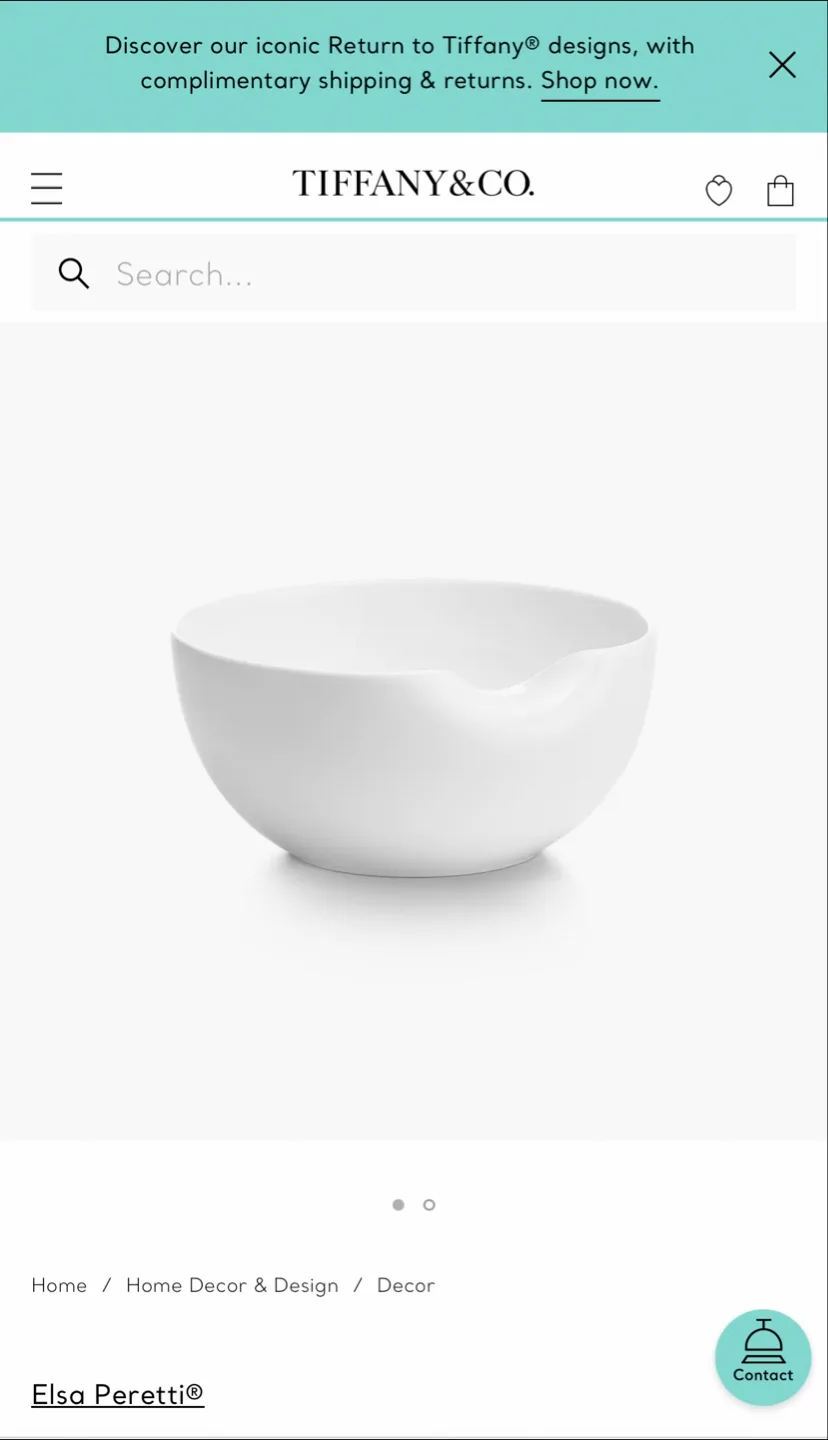 Tiffany & Co. Elsa Peretti Thumbprint Bowl image indicator(4)