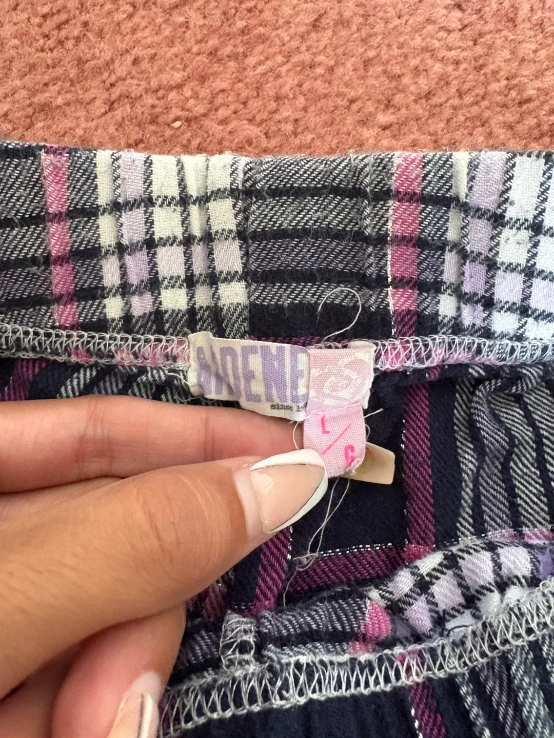 Plaid Pajama Pants - Size Large image indicator(2)