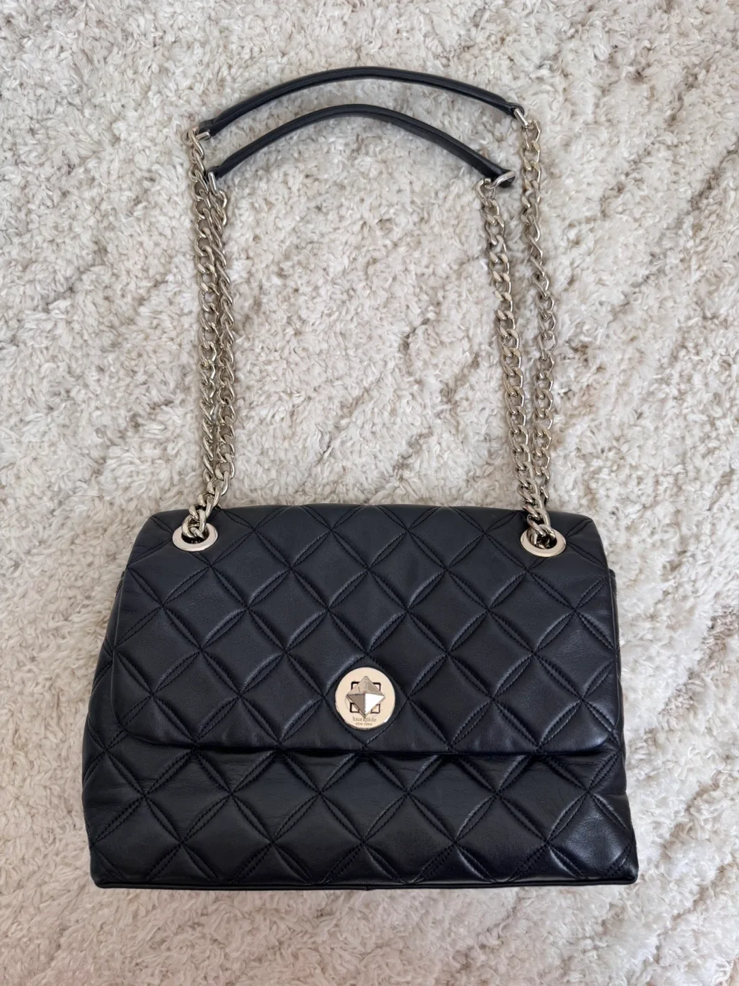 Kate Spade Natalia Flap Shoulder/Crossbody Bag in Black image indicator(2)