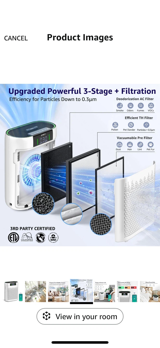 KNKA AP2000WF Air Purifier - New! - photo 5