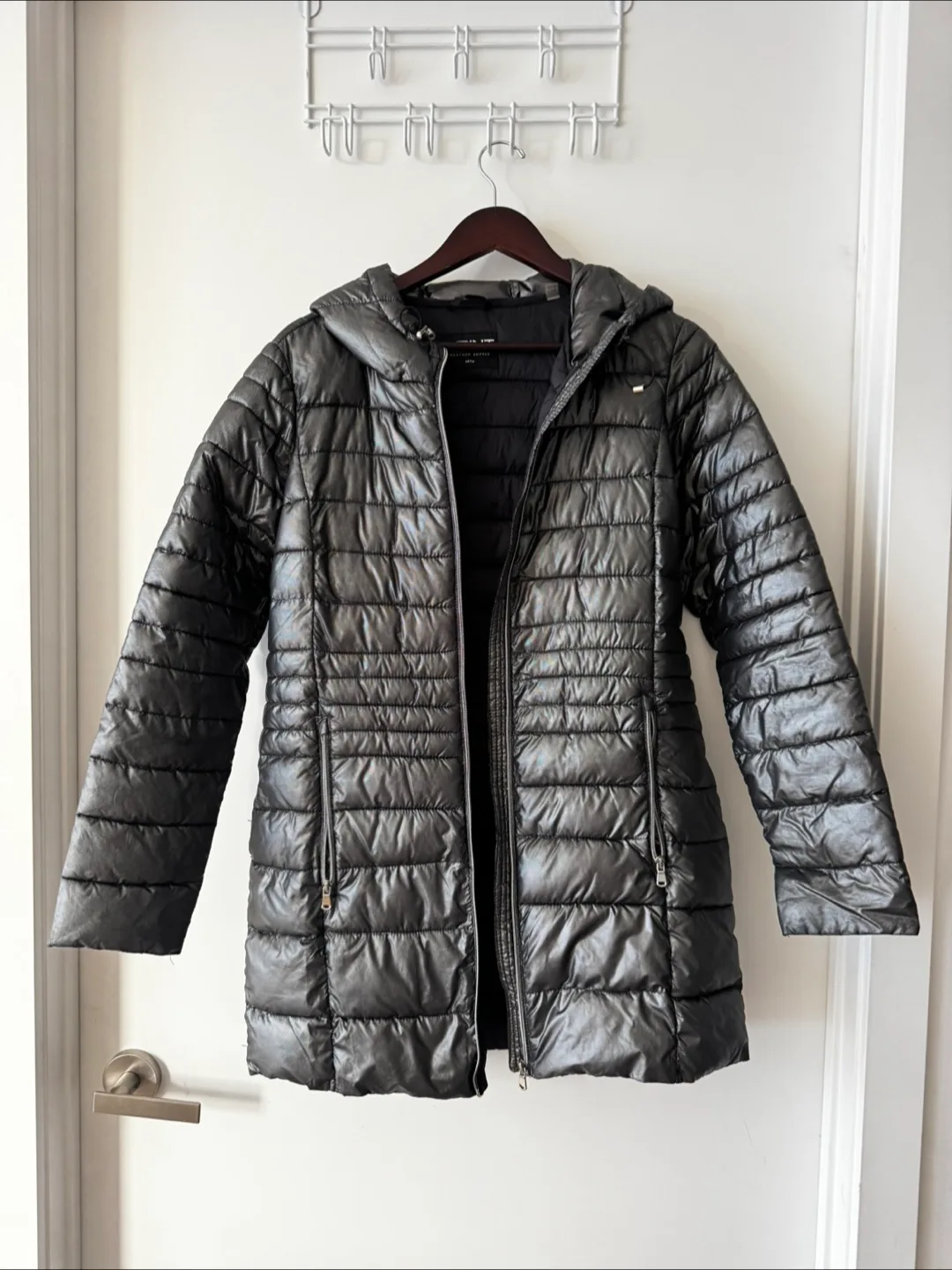 Grey Metallic Puffer Jacket M/M thumbnail