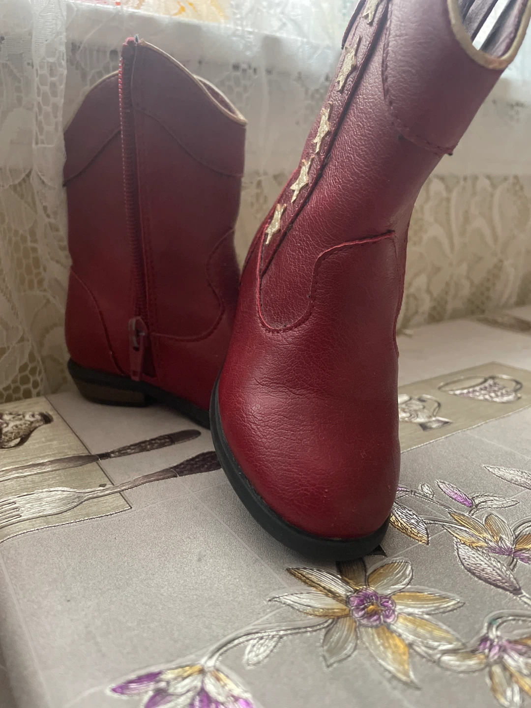 Cat & Jack Red Boots - Size 5