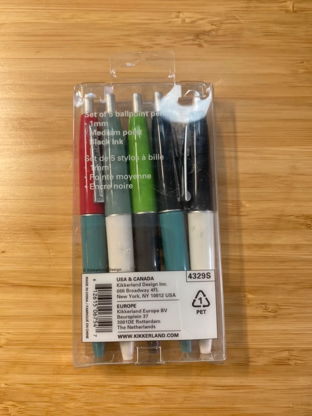 Kikkerland Mini Retro Pens - Set of 5, New in Box image indicator(2)