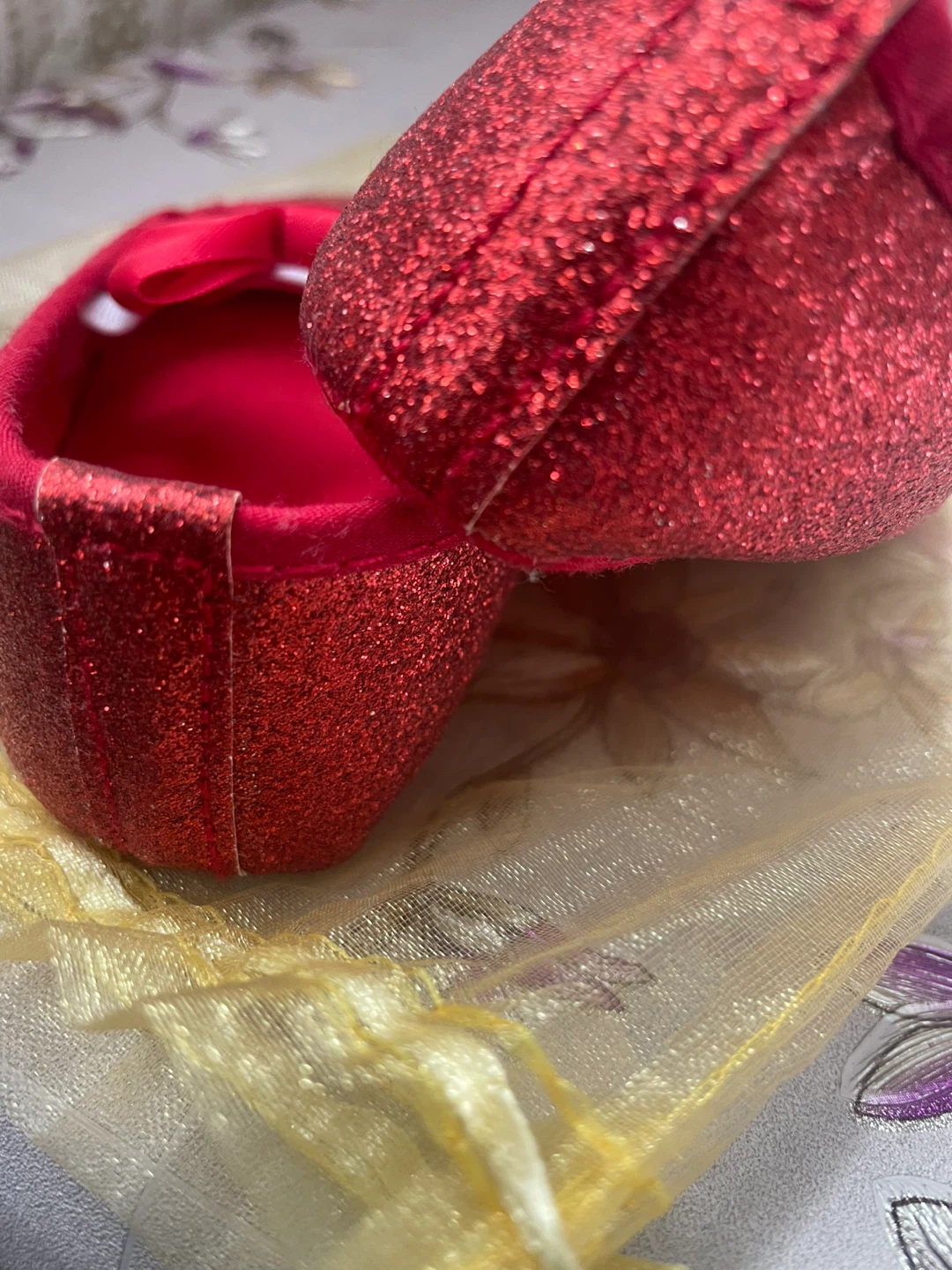 Red Glittery Ballet Flats - Size 3 - photo 3