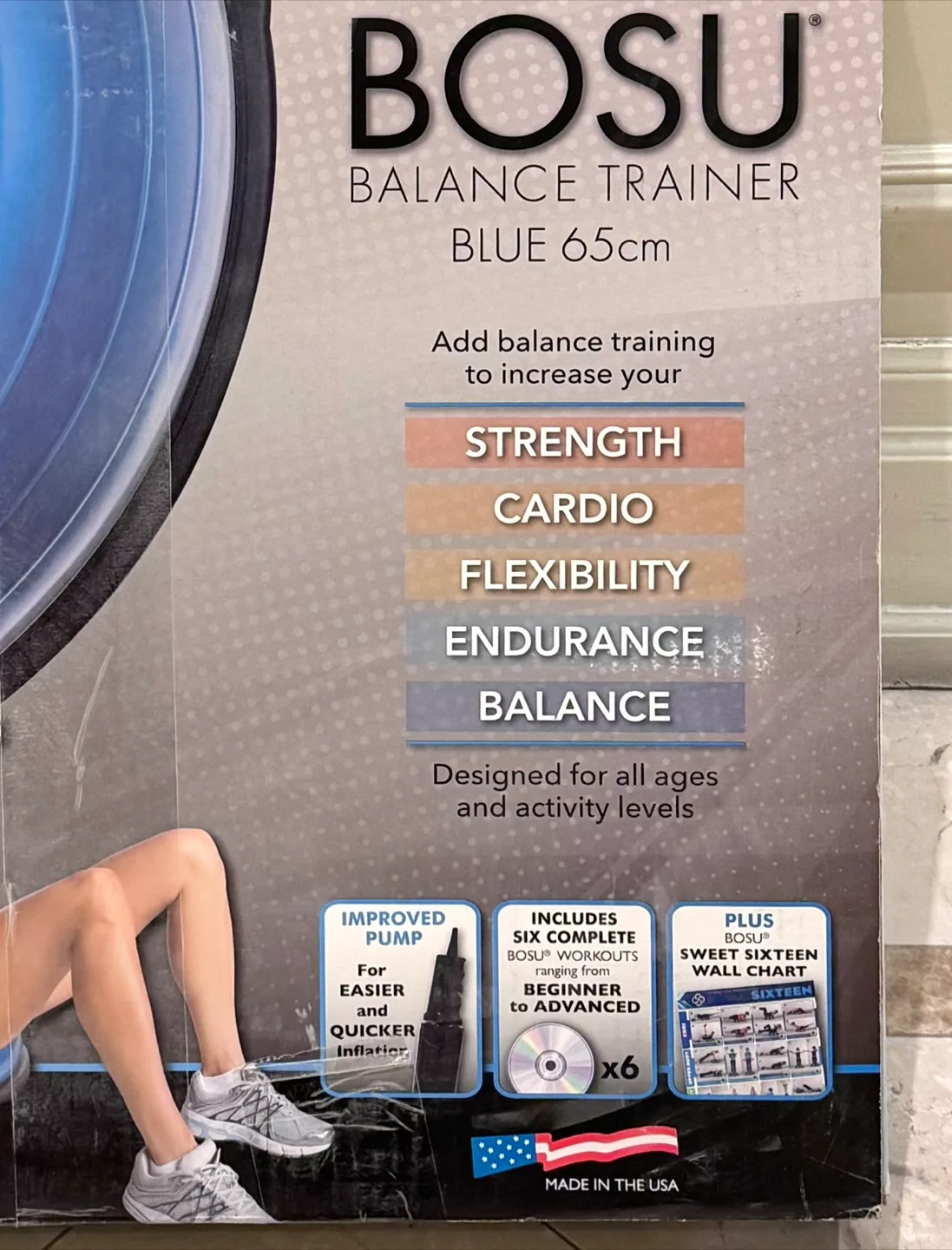 BRAND NEW BOSU Balance Trainer Blue 65cm NEW IN BOX image indicator(3)