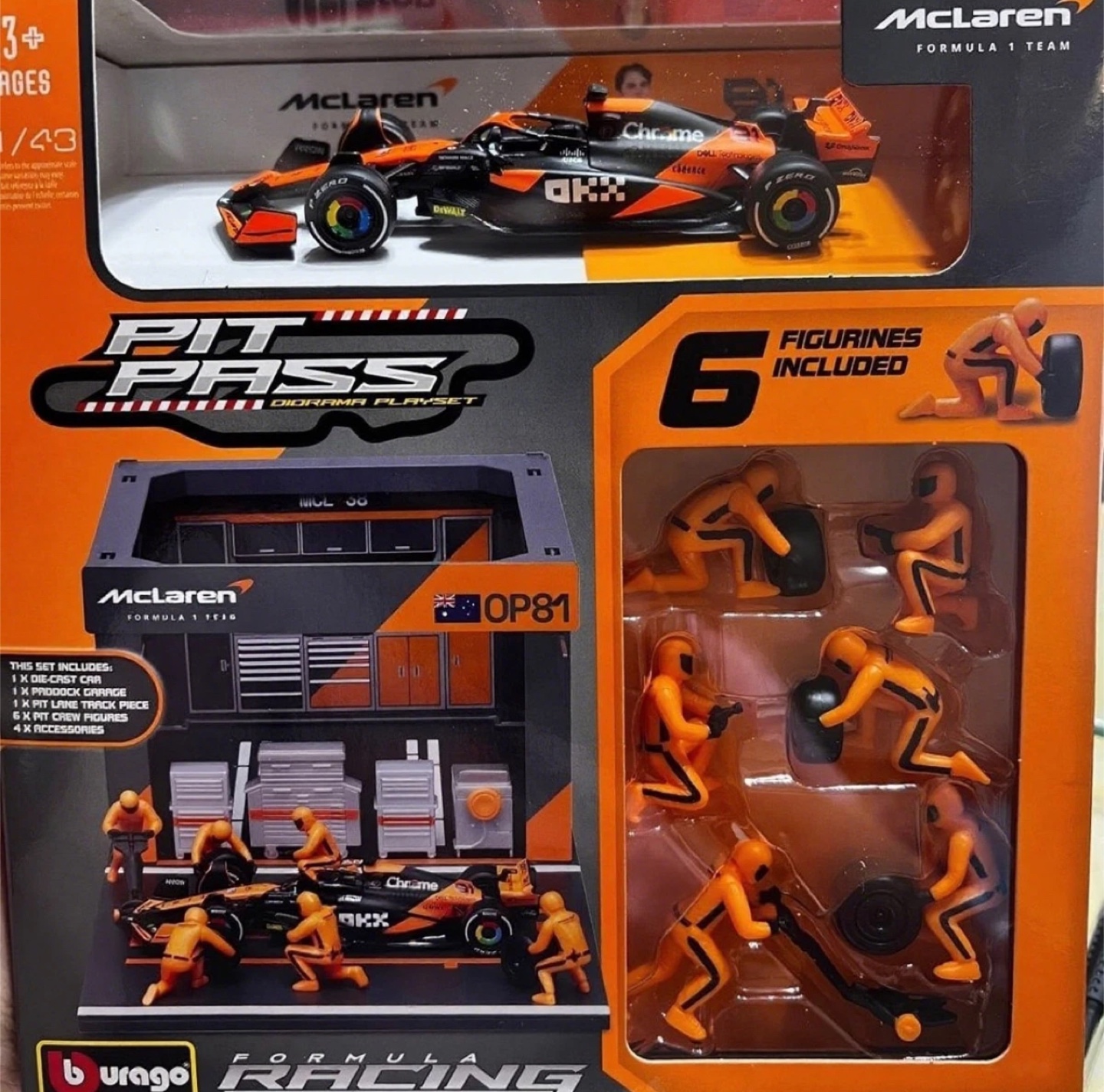 bburago F1 1/43 – McLaren Pit Pass Diorama Set - photo 3