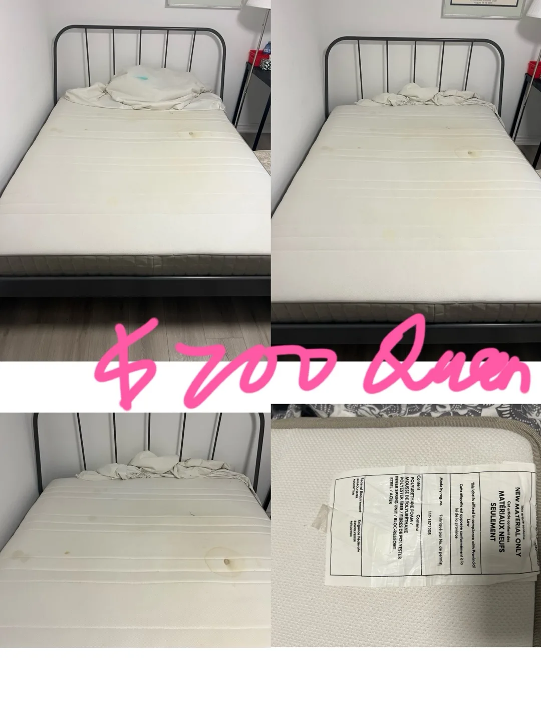 Queen size bed plus free mattress thumbnail