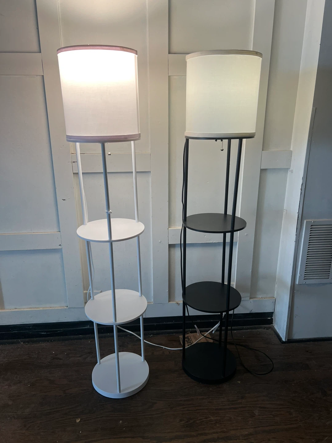 Floor Lamp with Shelves - Black & White /$ 25each