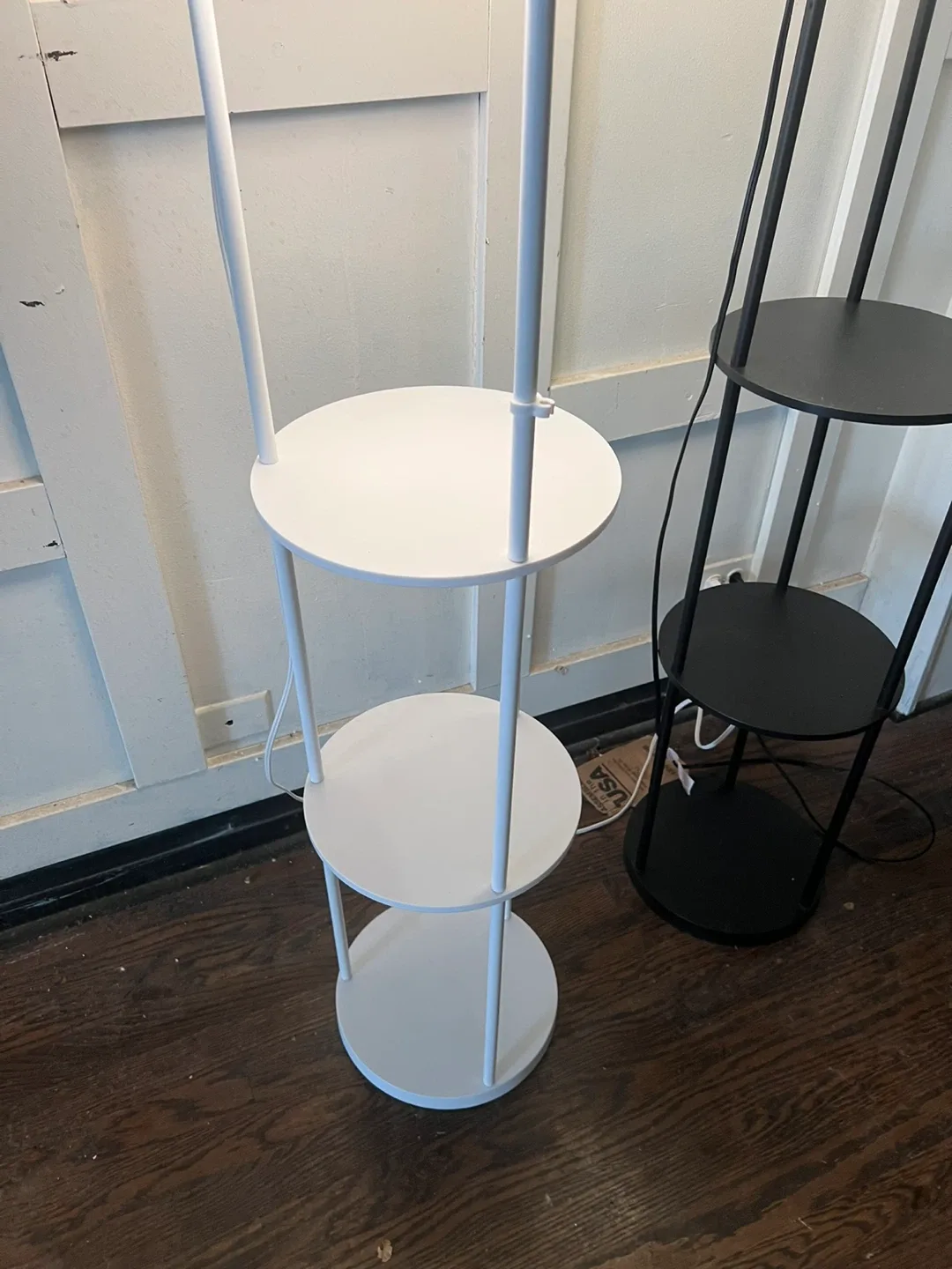 Floor Lamp with Shelves - Black & White /$ 25each image indicator(2)